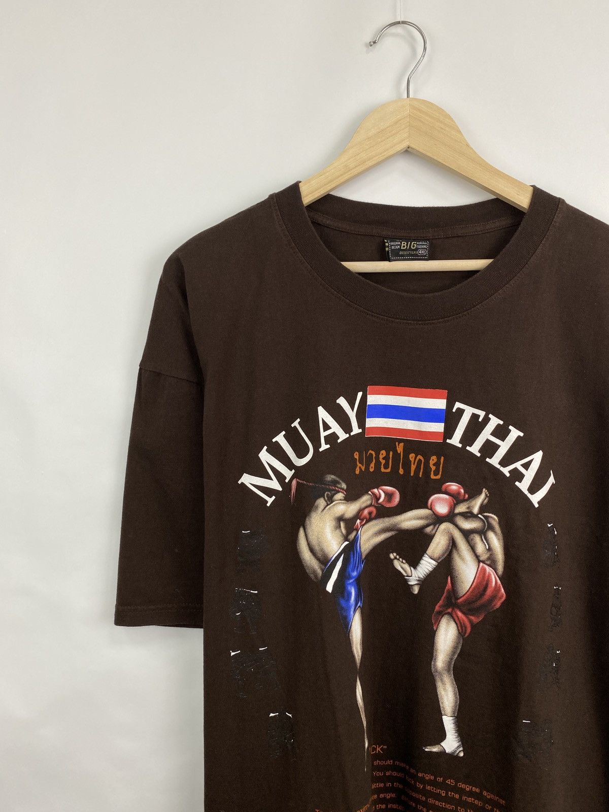 Japanese Brand 🇹🇭 Vintage 90s Muay Thai Boxing Kickboxing T-Shirt Rare Retro Size US XXL / EU 58 / 5 - 2 Thumbnail