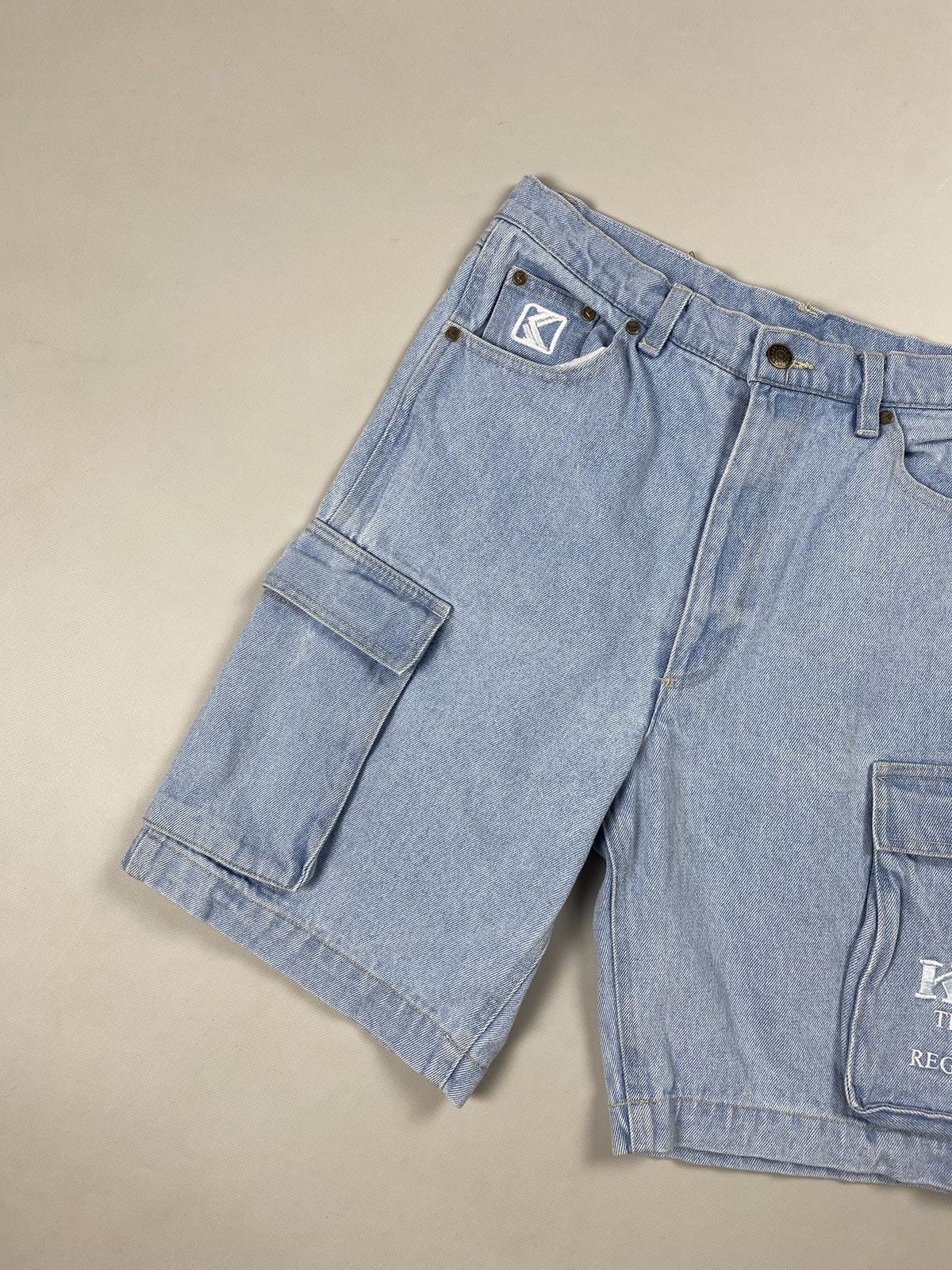 Karl Kani Karl Kani men’s Cargo denim Rap Baggy shorts size M Size US 32 / EU 48 - 3 Thumbnail