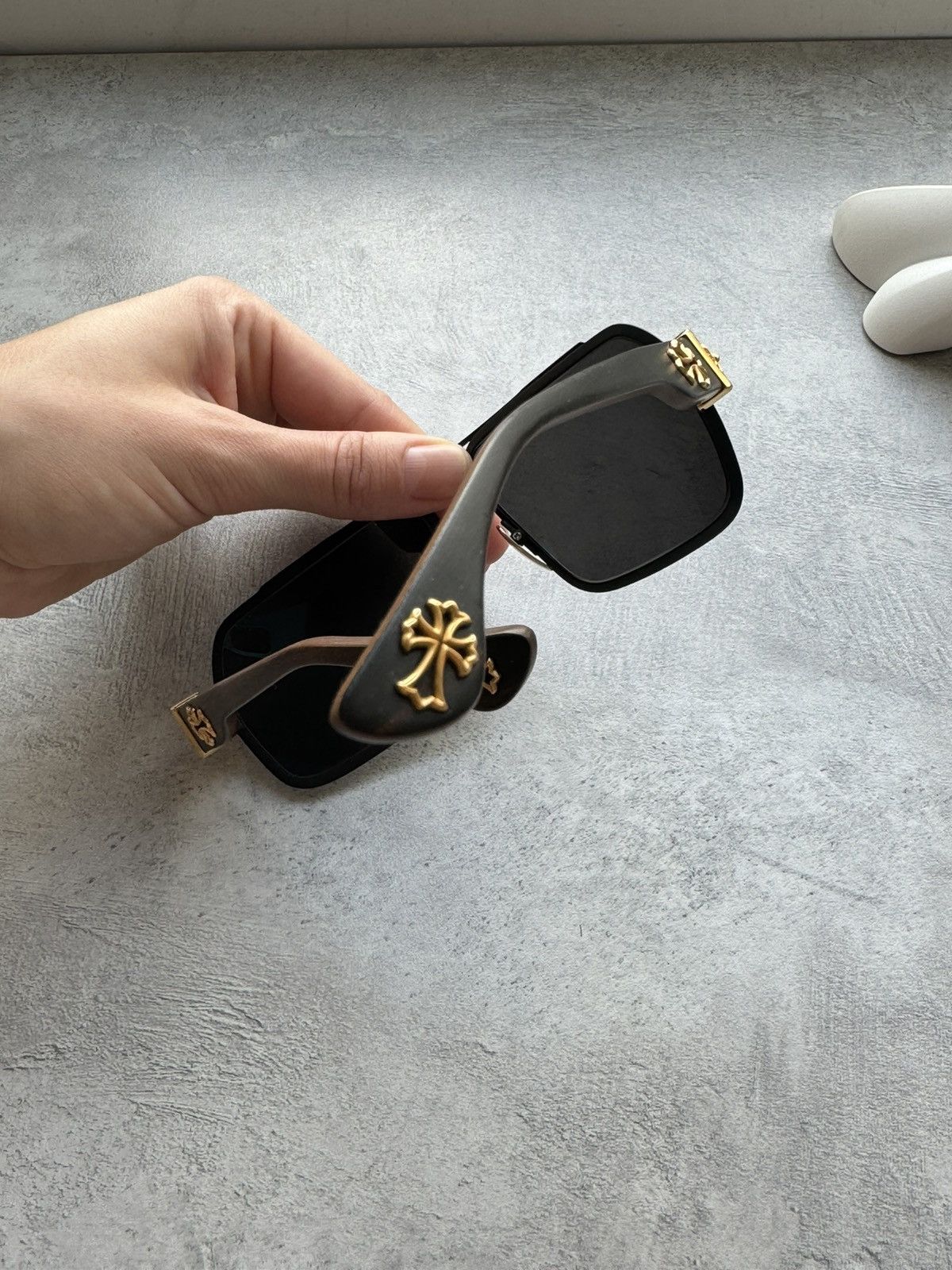 Chrome Hearts Chrome Hearts HUMMER Gold Sunglasses Size ONE SIZE - 6 Thumbnail