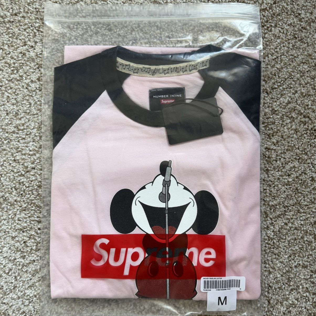 Supreme Number Mickey Mouse Raglan sサイズ Supreme®/Number (N)ine®/Mickey Mouse Raglan L/S Top - Shop