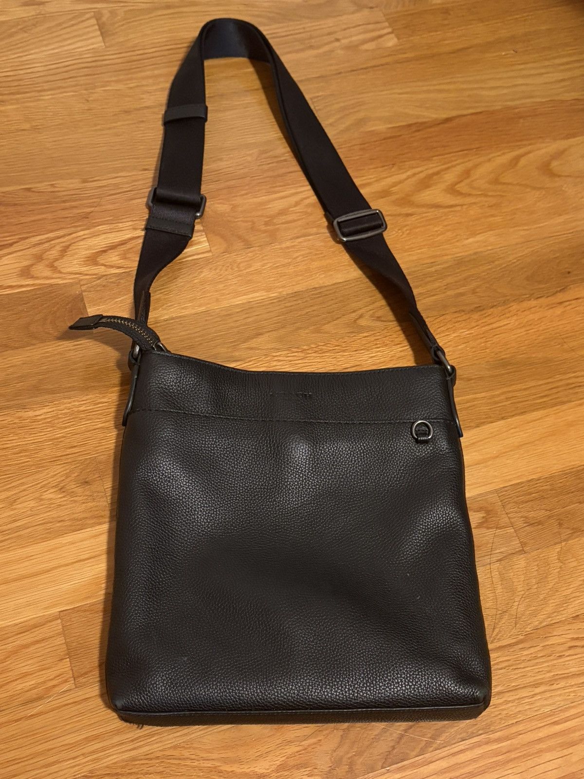 Coach Coach Gotham Slim Crossbody – Black Pebble Leather Size ONE SIZE - 2 Thumbnail