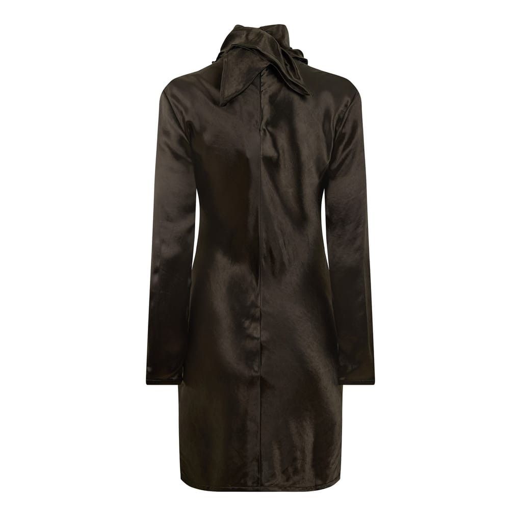 Bottega Veneta Bottega Veneta Cowl Neck Knee Length Dress in Green Size M / US 6-8 / IT 42-44 - 3 Thumbnail