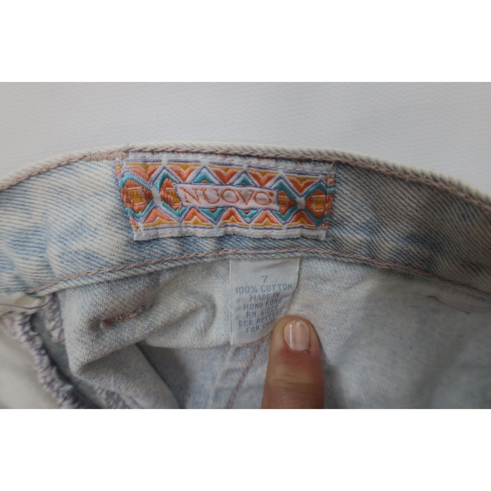 Vintage Vintage 90s Streetwear Faded Acid Wash Denim Jean Skirt Size 28" / US 6 / IT 42 - 9 Thumbnail