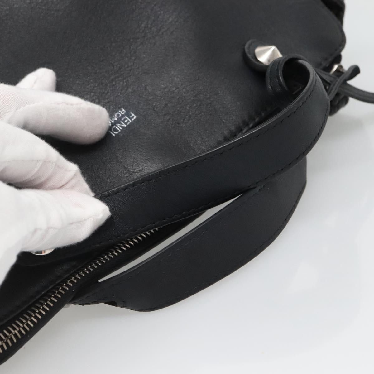 Fendi FENDI Hand Bag Leather Black Silver Size ONE SIZE - 7 Thumbnail