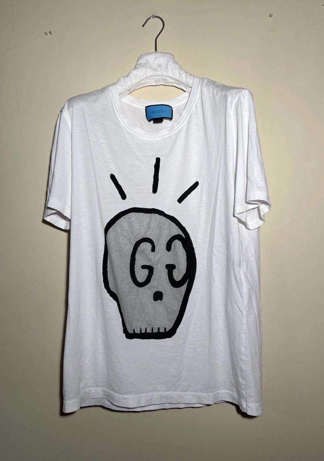 Gucci 2006 GUCCI Ghost Skull Pattern T-Shirt Short Sleeve XL Size US XL / EU 56 / 4 - 2 Thumbnail