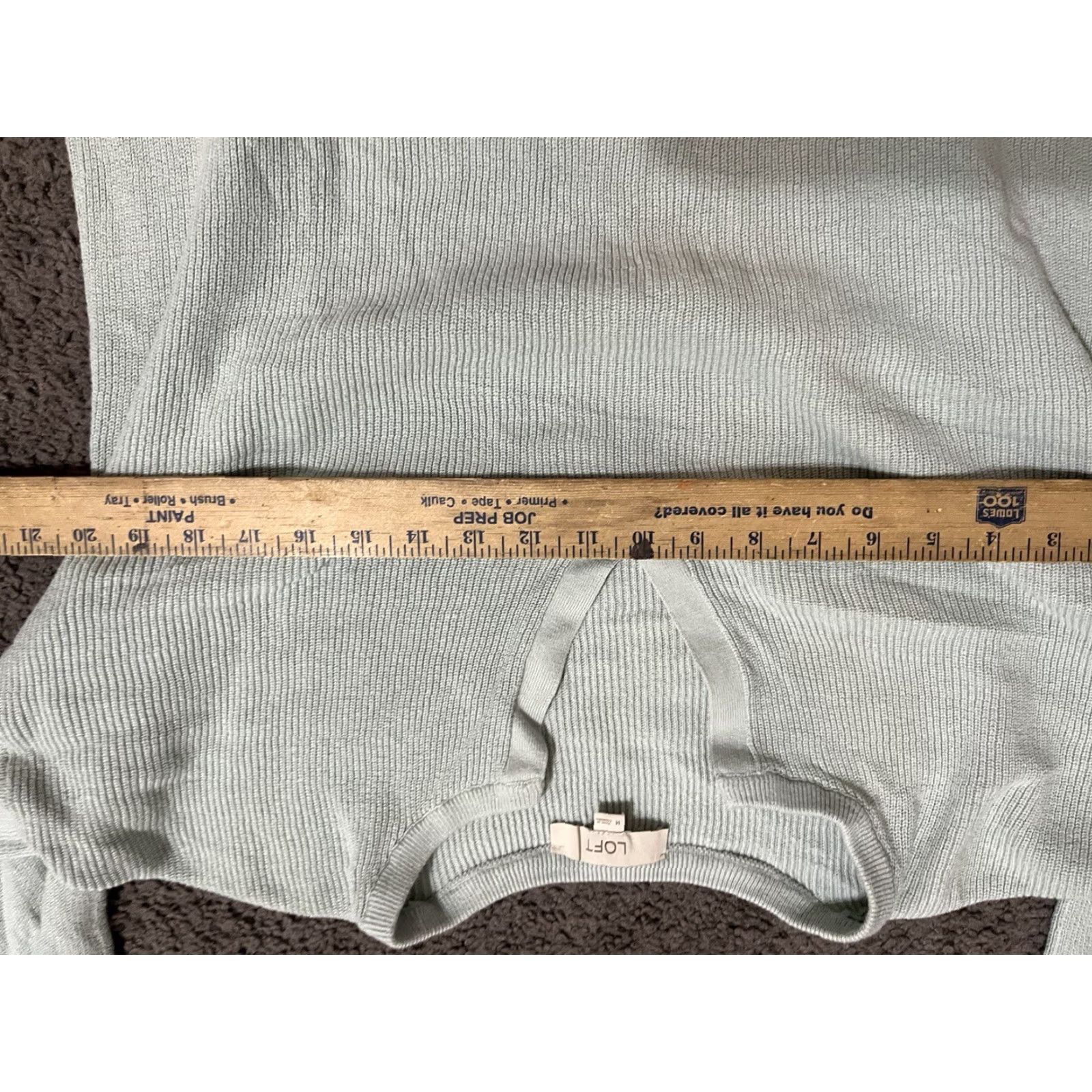 Loft VINTAGE LOFT Pullover Sweater Women Medium Green Solid Cozy Long Sleeve Crew Neck Size M / US 6-8 / IT 42-44 - 4 Thumbnail