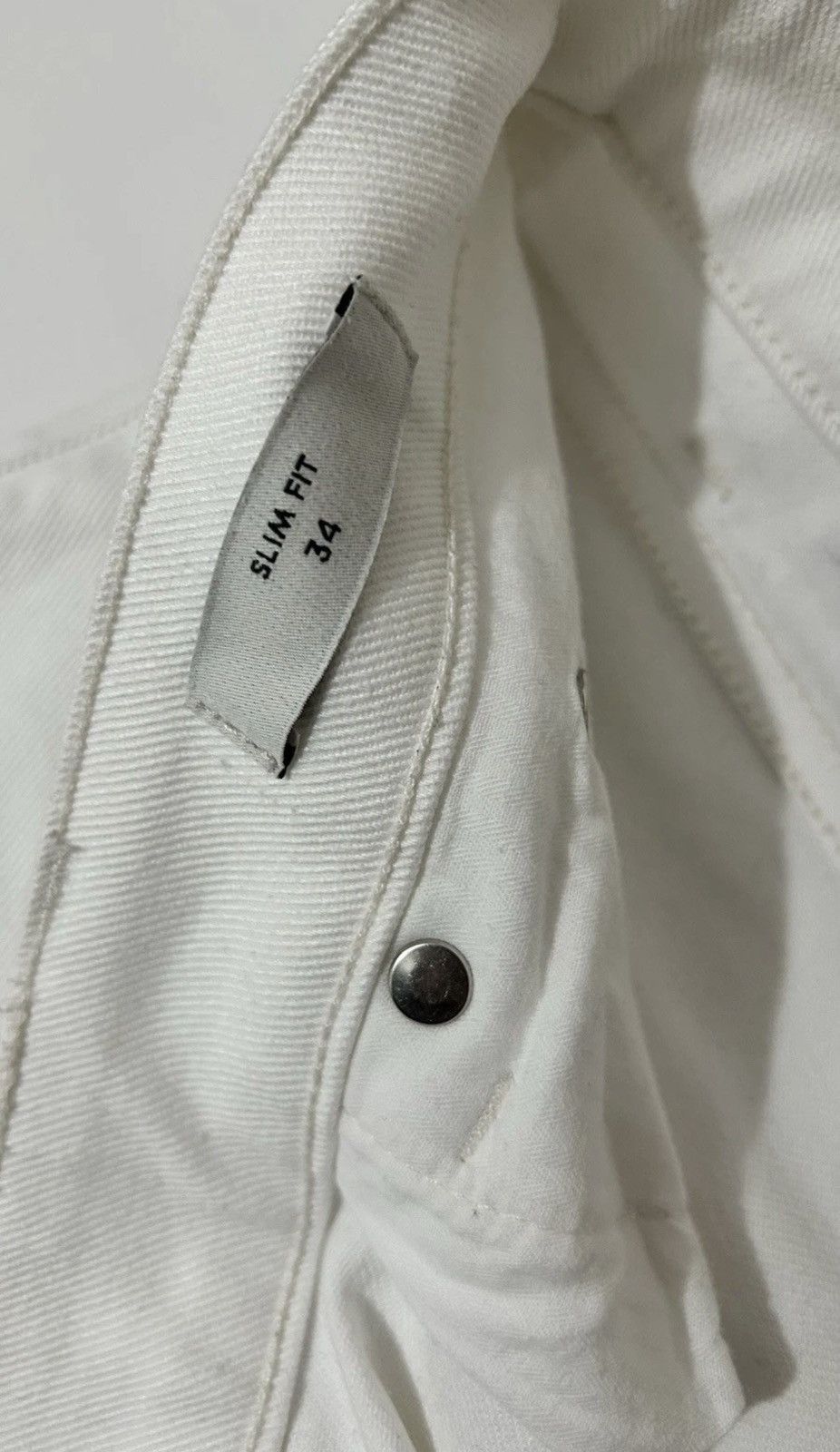 AMI AMI Paris Alexandre Mattiussi Slim Fit White Jeans Size 34 Size US 34 / EU 50 - 8 Thumbnail