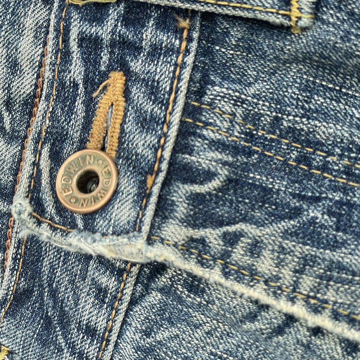 Edwin “EDWIN” 505ZX DISTRESSED REDLINE SELVEDGE DENIM JEAN Size US 31 - 6 Thumbnail