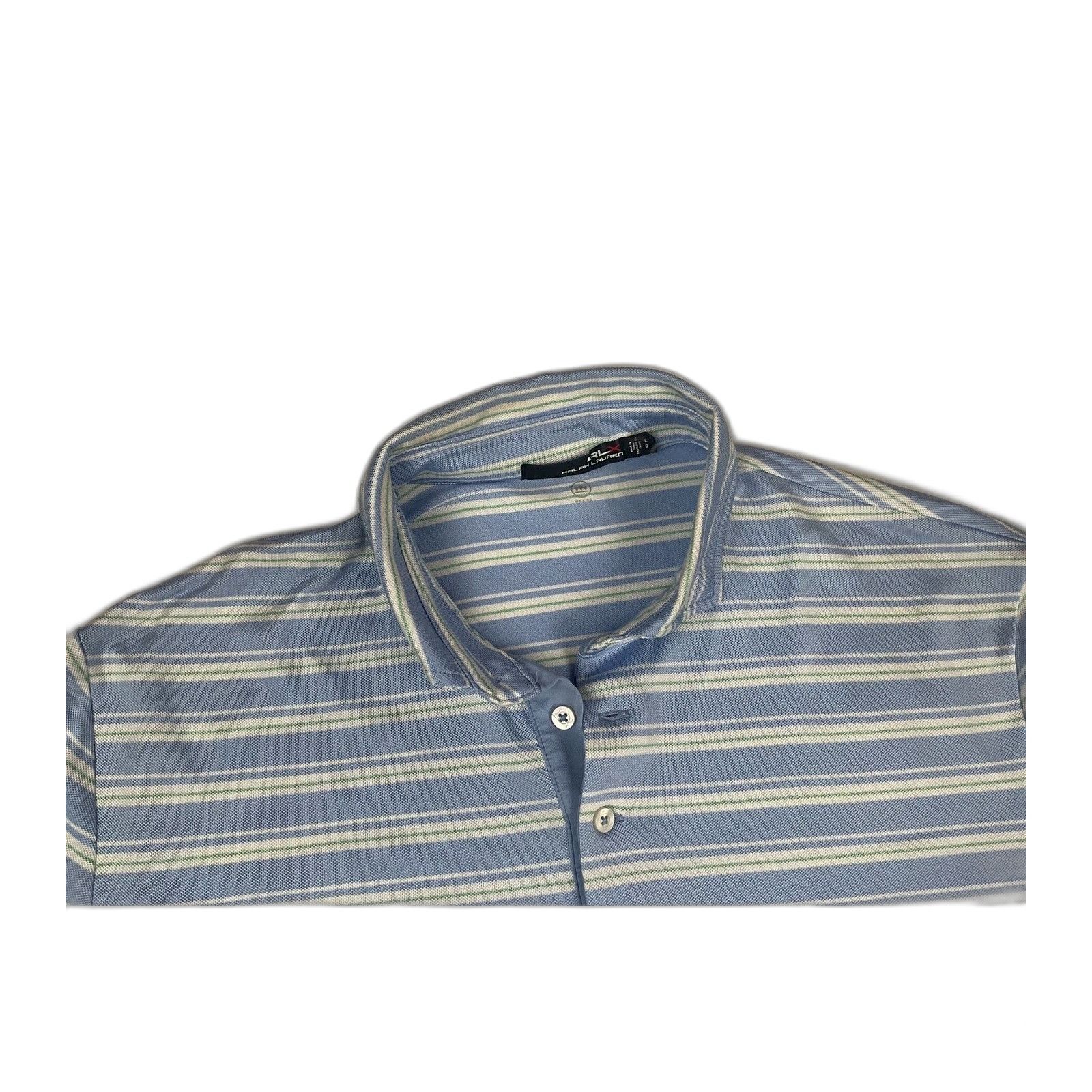 RLX Ralph Lauren Ralph Lauren RLX Mens Striped Golf Polo Shirt Performance St Size US L / EU 52-54 / 3 - 2 Thumbnail