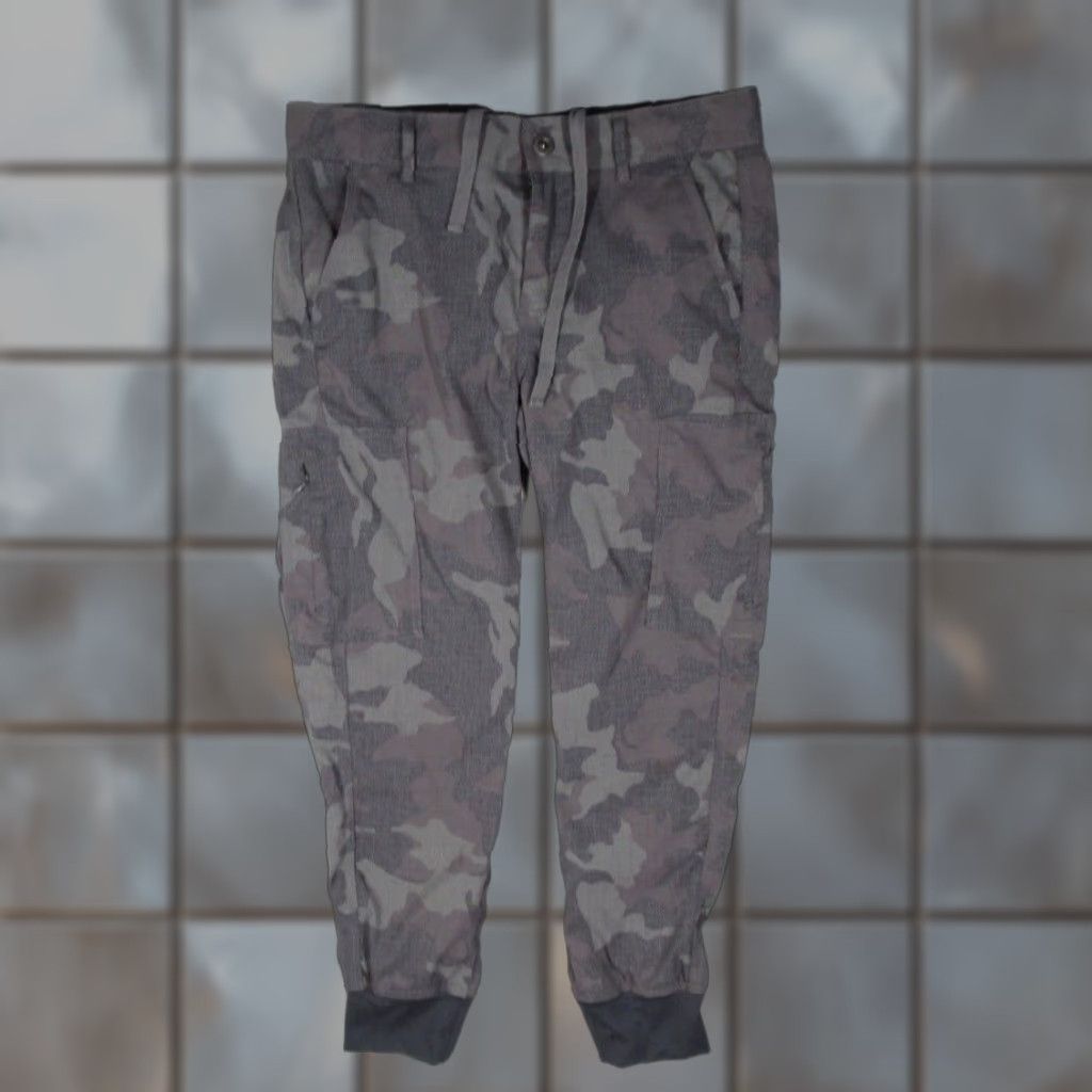 Prana VINTAGE None Pants Women 6 Gray Camo Sky Canyon Jogger Tapered 90s Outdoor Casual Size 28" / US 6 / IT 42 - 1 Thumbnail
