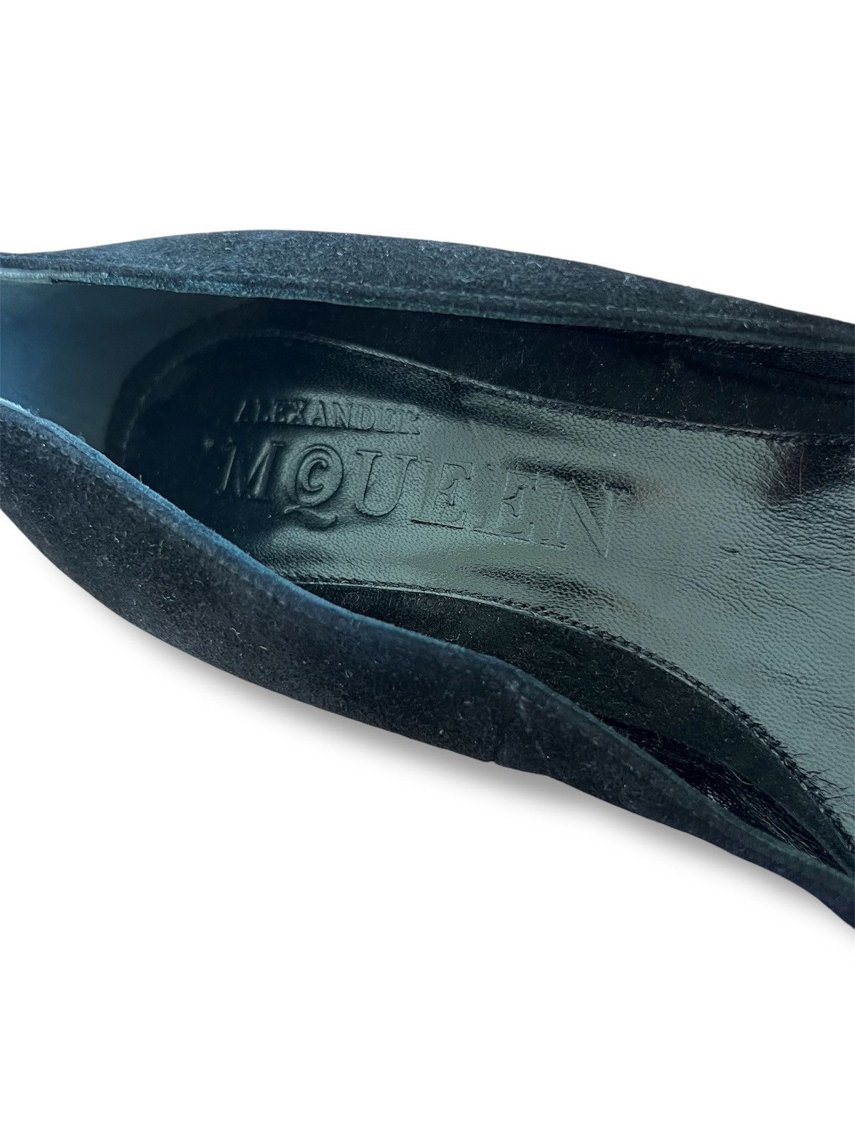 Alexander McQueen Alexander McQueen Silver-Capped Pumps in Black Suede Sz 36.5 Size US 6.5 / IT 36.5 - 3 Thumbnail