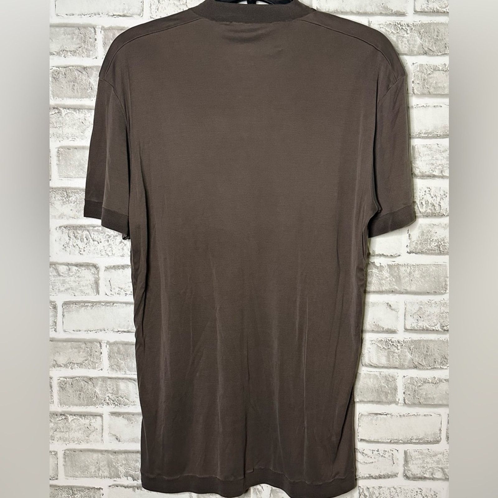 Dolce & Gabbana DG Silk Jersey Crew T-shirt Coffee Brown IT 50 Short Sleeve Size US M / EU 48-50 / 2 - 4 Thumbnail