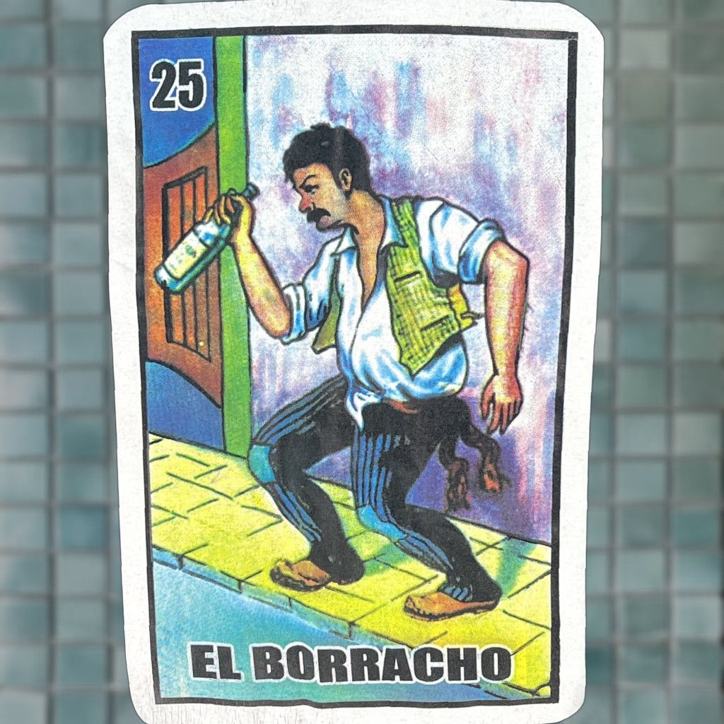 Vintage VINTAGE El Borracho Mexican Loteria T-Shirt Mens Black M Alstyle Apparel & Activewear Crew Neck Graphic Size US M / EU 48-50 / 2 - 1 Thumbnail