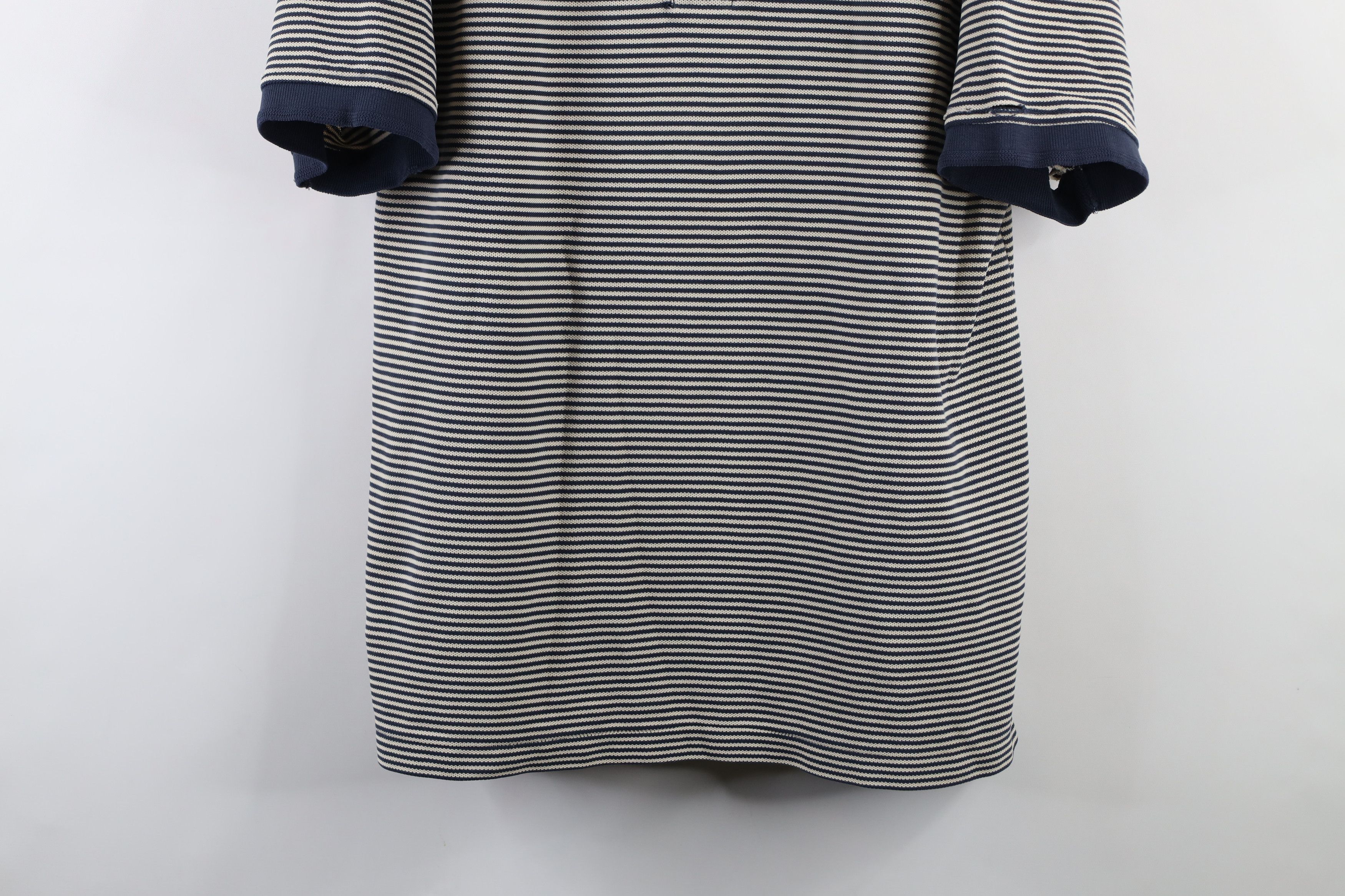 L.L. Bean × Vintage Vintage LL Bean Striped Double L Knit Collared Polo Shirt Size US L / EU 52-54 / 3 - 3 Thumbnail