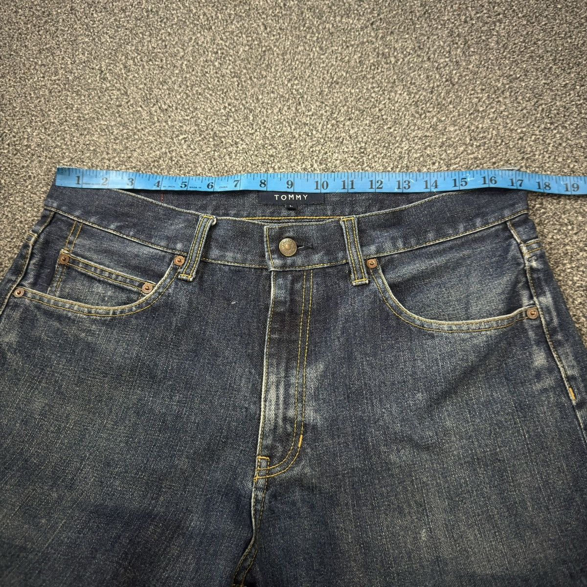 Tommy Jeans Vintage 90s Tommy Paint Distressed Denim Size US 34 / EU 50 - 15 Thumbnail