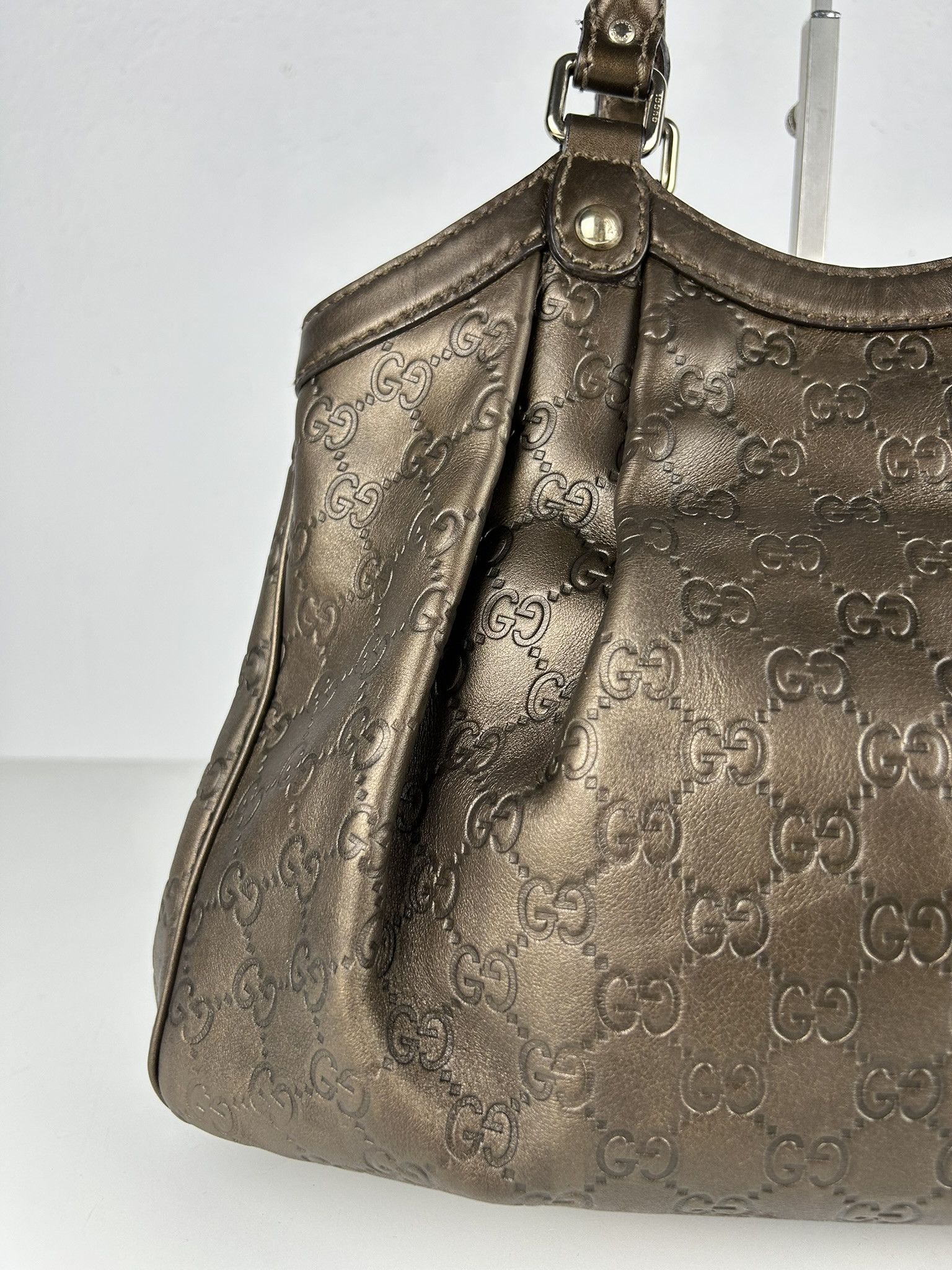 Gucci Gucci guccissima sukey medium size leather handbag Size ONE SIZE - 12 Thumbnail