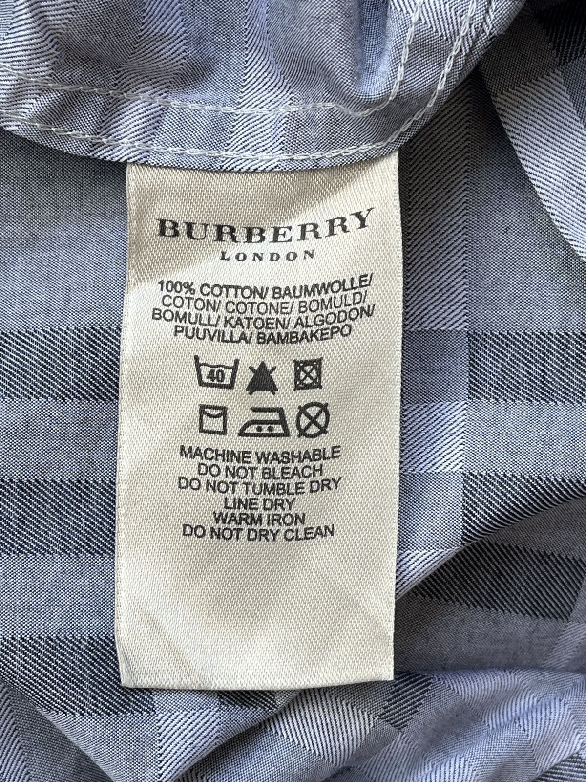 Burberry BURBERRY Grey Nova Check Shirt Luxury Streetwear Old Money Size US XXL / EU 58 / 5 - 9 Thumbnail