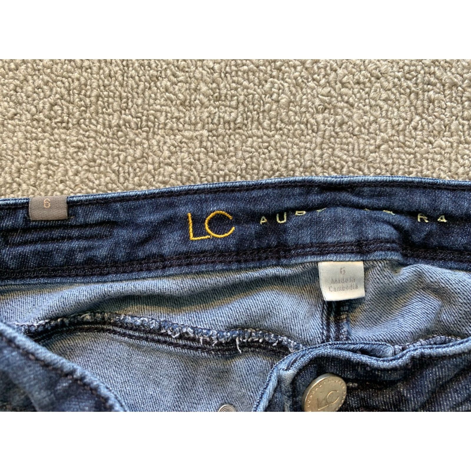Vintage LC Lauren Conrad Blue Jeans Denim Womens Size 6 dark Blue Slim Skinny Regular Zip Mens? Size 28" / US 6 / IT 42 - 4 Thumbnail