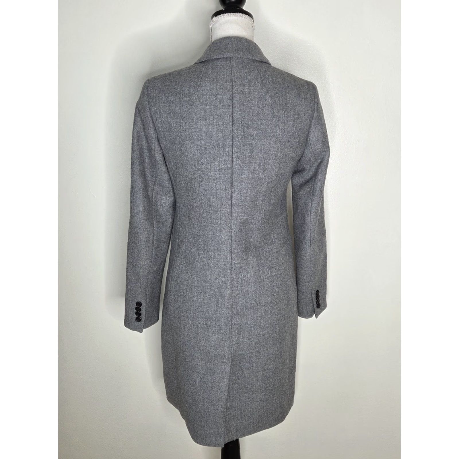 J.Crew VINTAGE J.CREW Parke Topcoat Coat Women's 0 XS Gray Wool G7790 NWOT Italian Pea Coat Size XS / US 0-2 / IT 36-38 - 3 Thumbnail