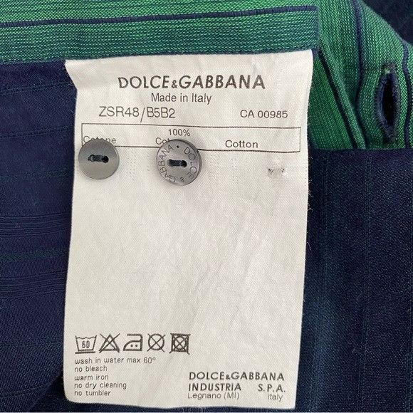 Dolce & Gabbana Dolce & Gabbana Striped Button Down Shirt Made In Italy Size US S / EU 44-46 / 1 - 12 Thumbnail