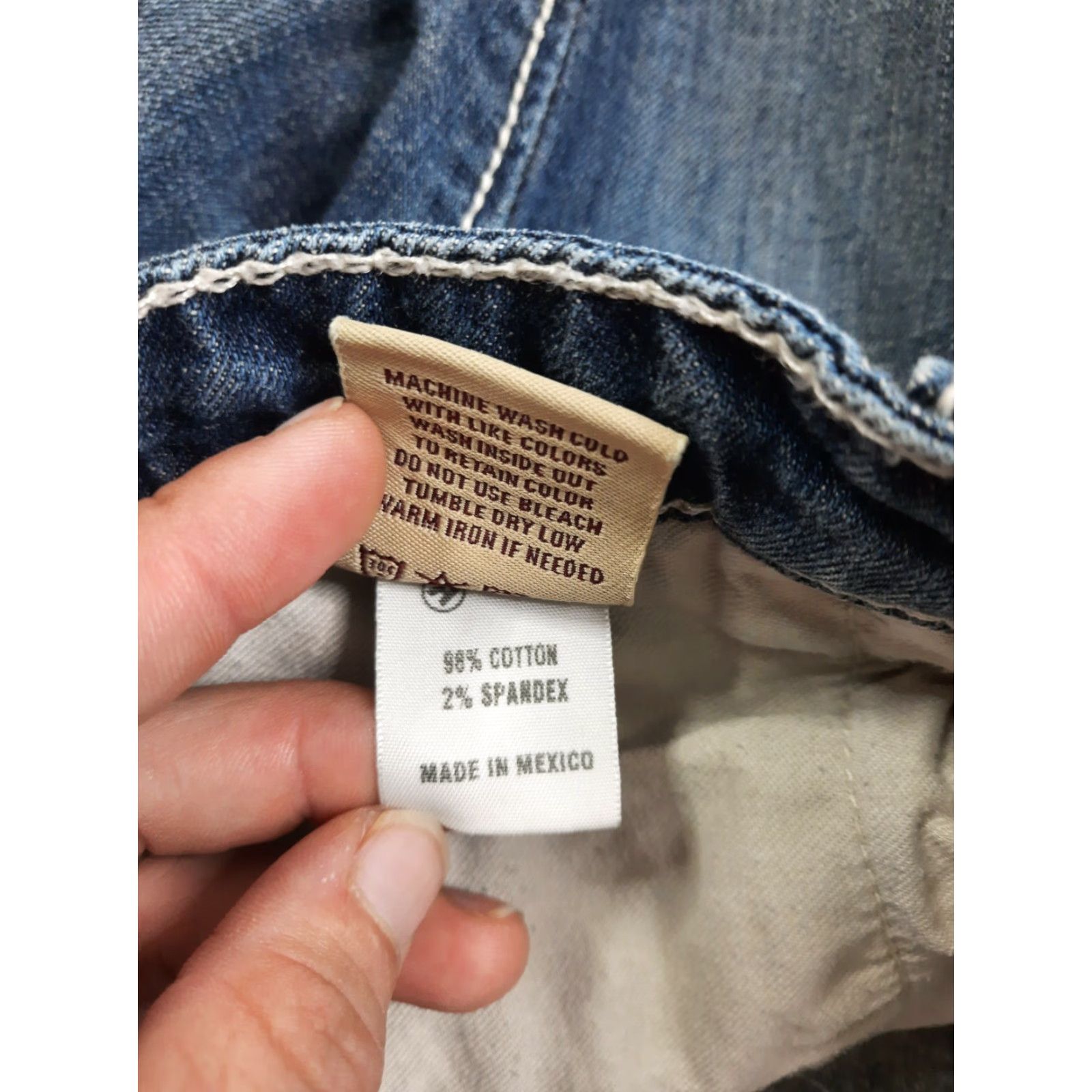 Denime Big Star LIV Capri Stretch Denim Crop Jeans Womens Size 28 Blue 5-Pocket Design Slim Crop Star Embroidered 21in Inseam Jeans Size 28" / US 6 / IT 42 - 5 Thumbnail