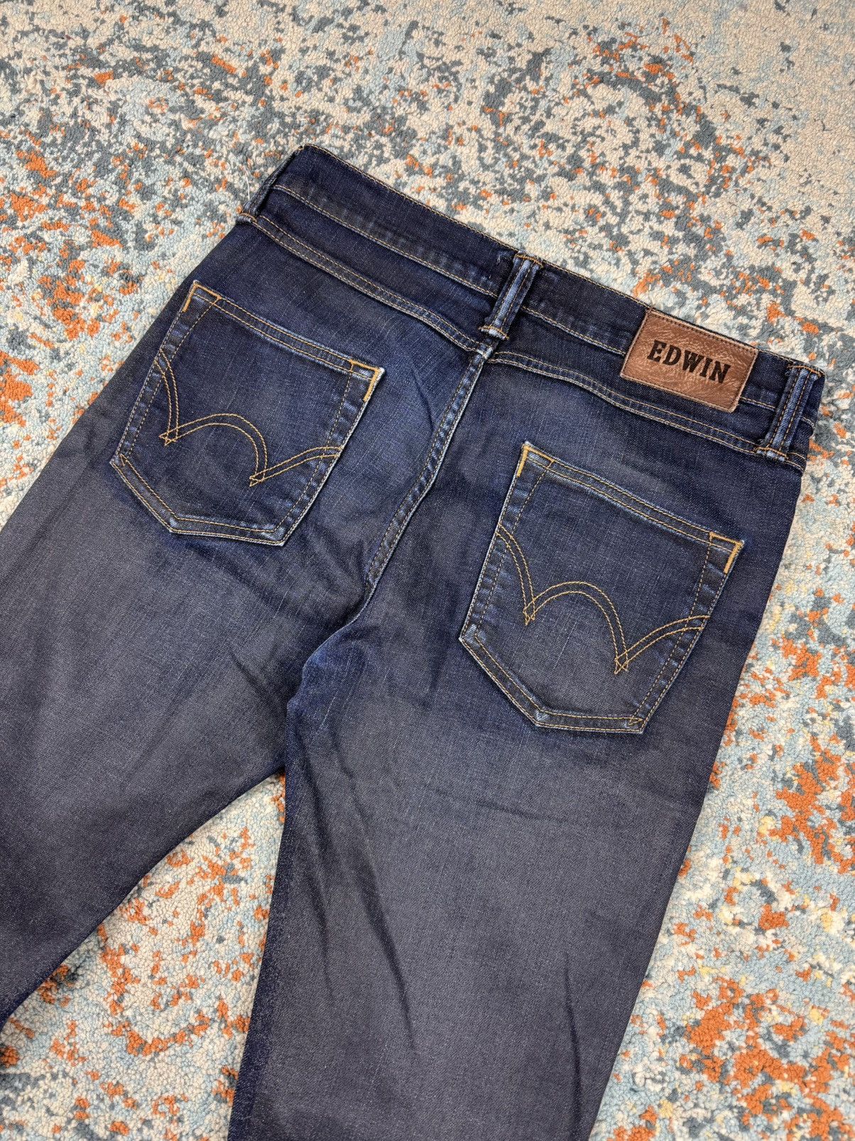 Edwin × Vintage Rare Vintage y2k Edwin waxed coated skinny jeans denim pants Size US 31 - 4 Thumbnail