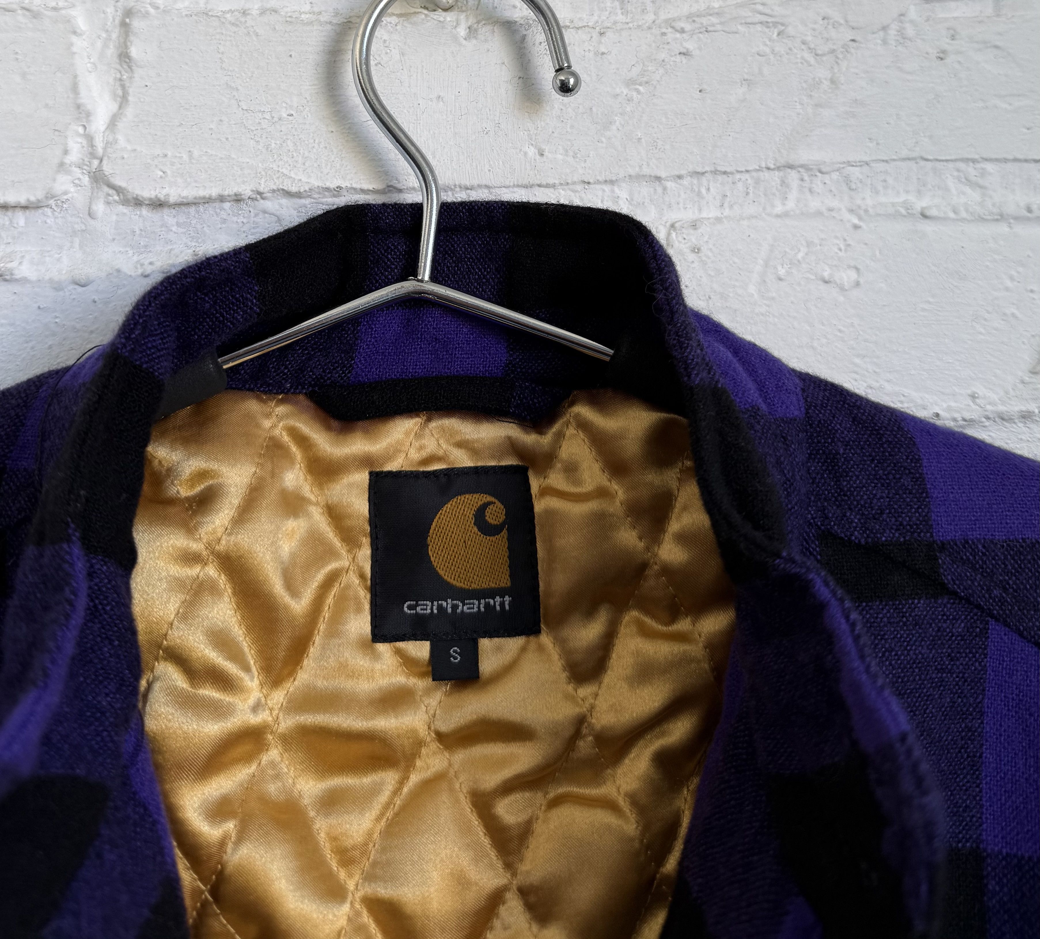 Carhartt Vintage Carhartt Purple Buffalo Plaid Quilted Wool Jacket Size US S / EU 44-46 / 1 - 2 Thumbnail
