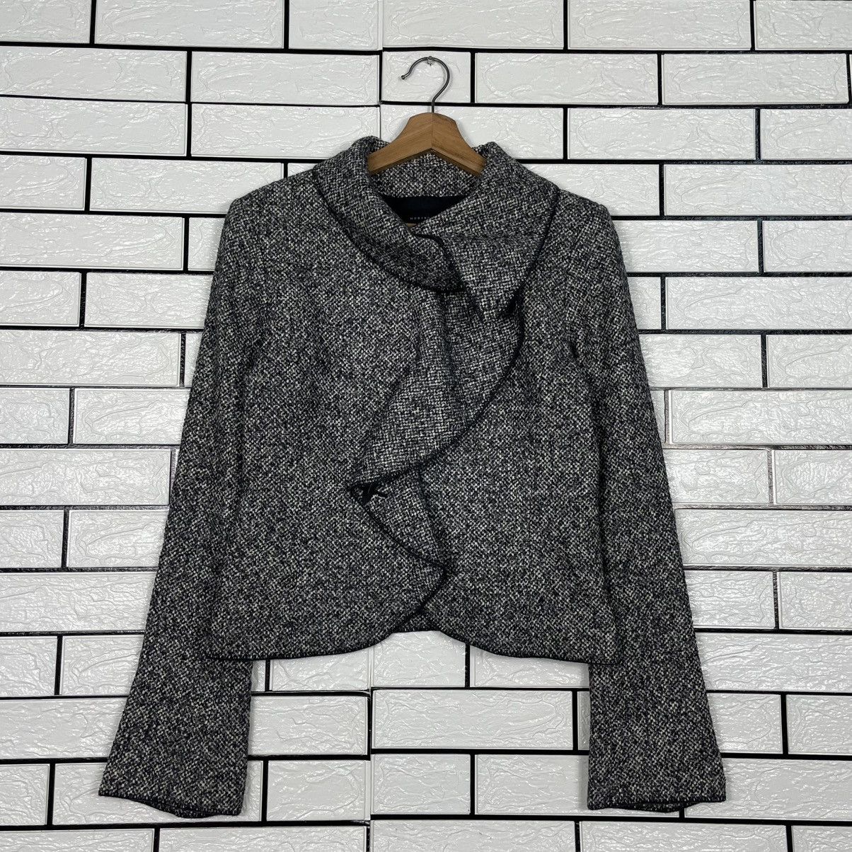 Japanese Brand Japanese Designer Noriko Herringbone Cascading Front Jacket Size S / US 4 / IT 40 - 1 Thumbnail