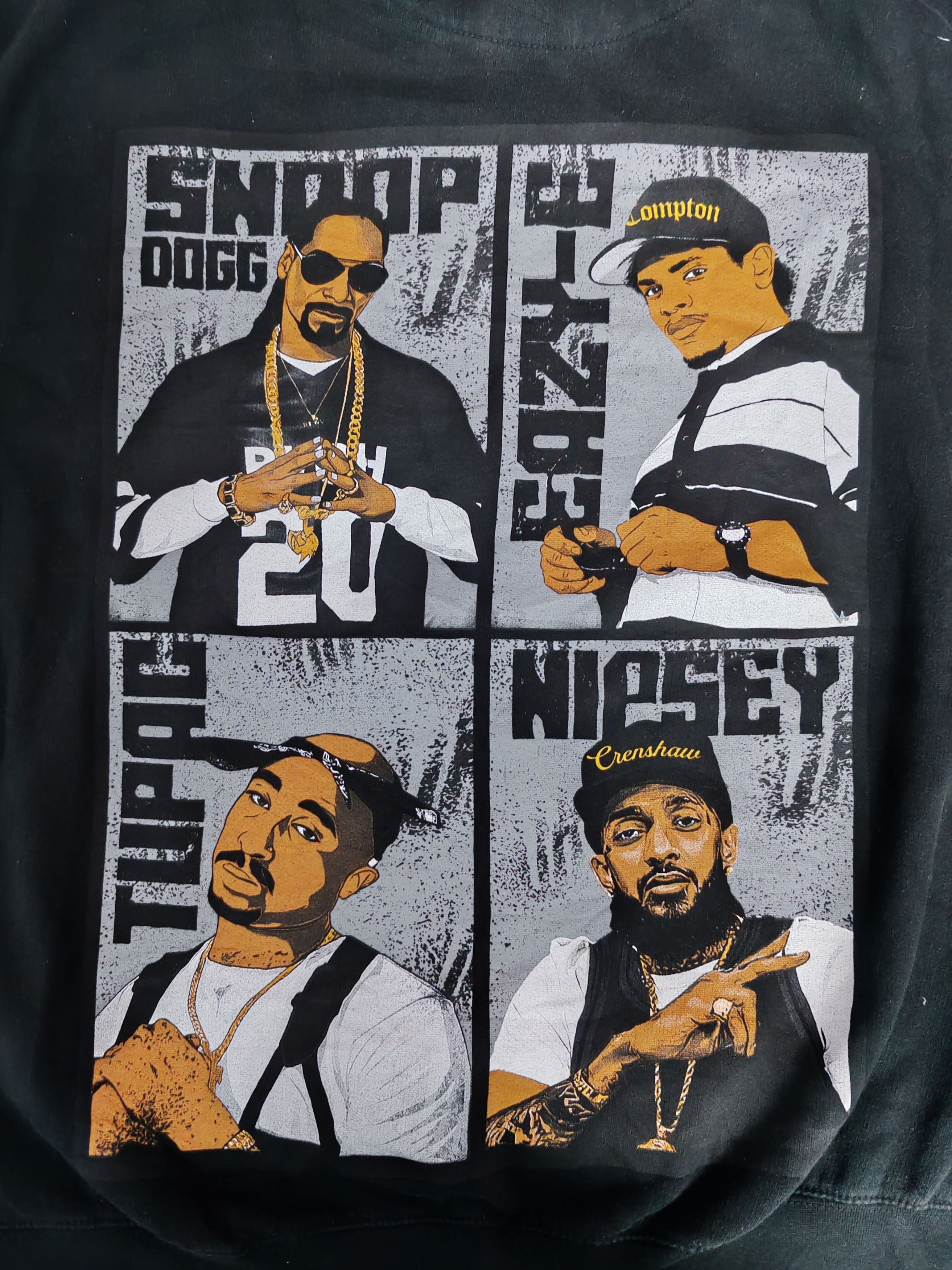 Band Tees Legend Rapper HipHop Hoodie Tupac Eazy-E Snoop Dogg Niesey Size US XL / EU 56 / 4 - 3 Thumbnail