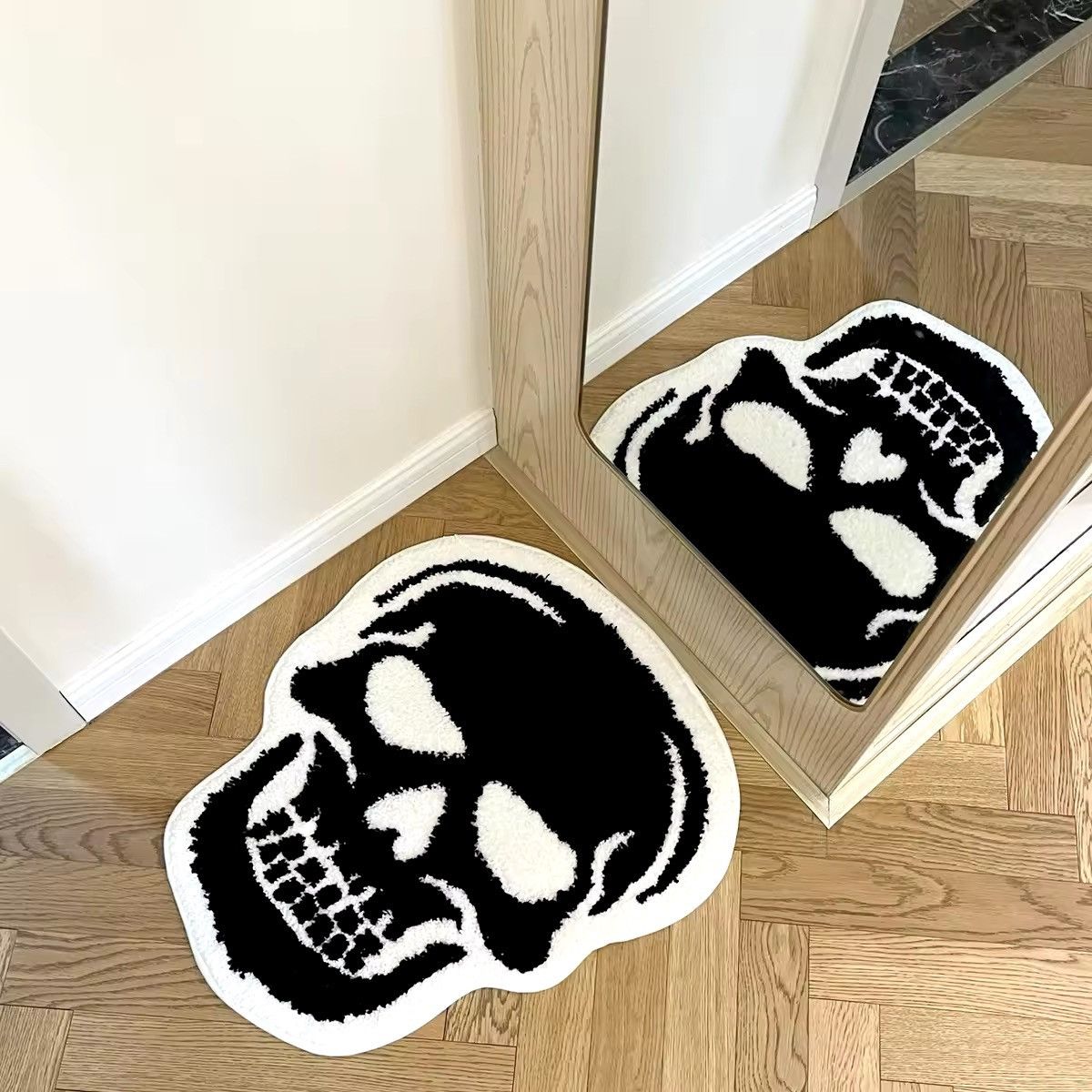 Handmade 3D Handmade Gothic Skull Head Punk Soft Rug Size ONE SIZE - 3 Thumbnail