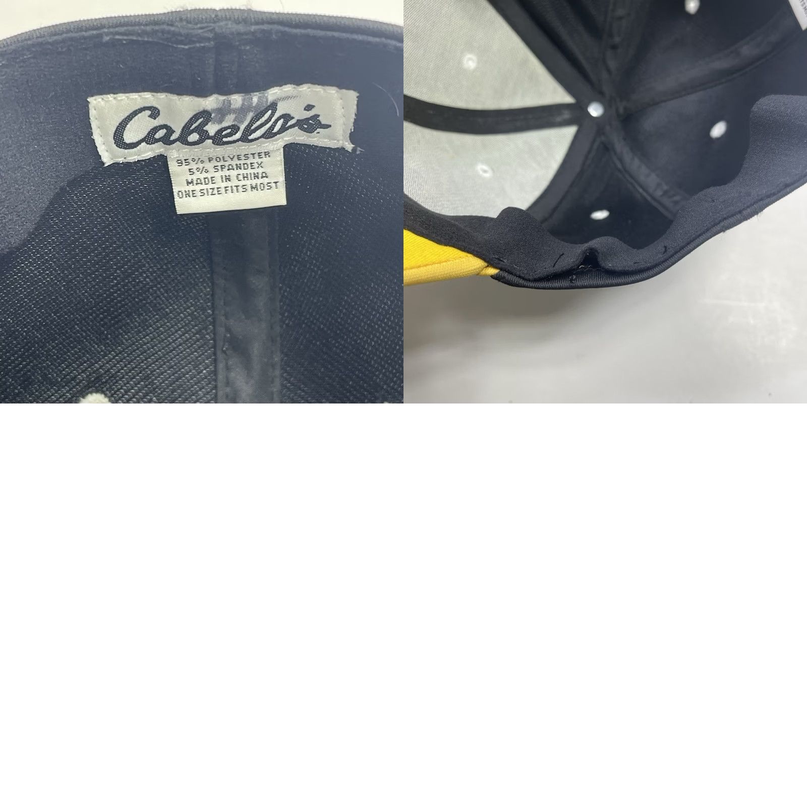 Vintage Cabela's Ball Cap Hat One Size Baseball Cap Outdoor Mens Green Yellow Fitted Adjustable Strap cap hat, Baseball Cap, 1961 theme Size ONE SIZE - 8 Thumbnail