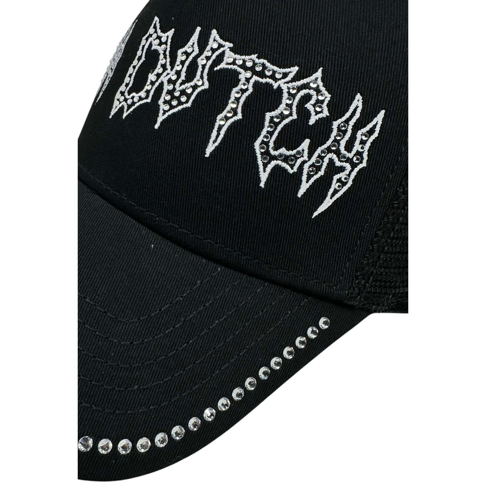Von Dutch Von Dutch Trucker Hat Black Rhinestones Crystal Snapback Cap Size ONE SIZE - 3 Thumbnail