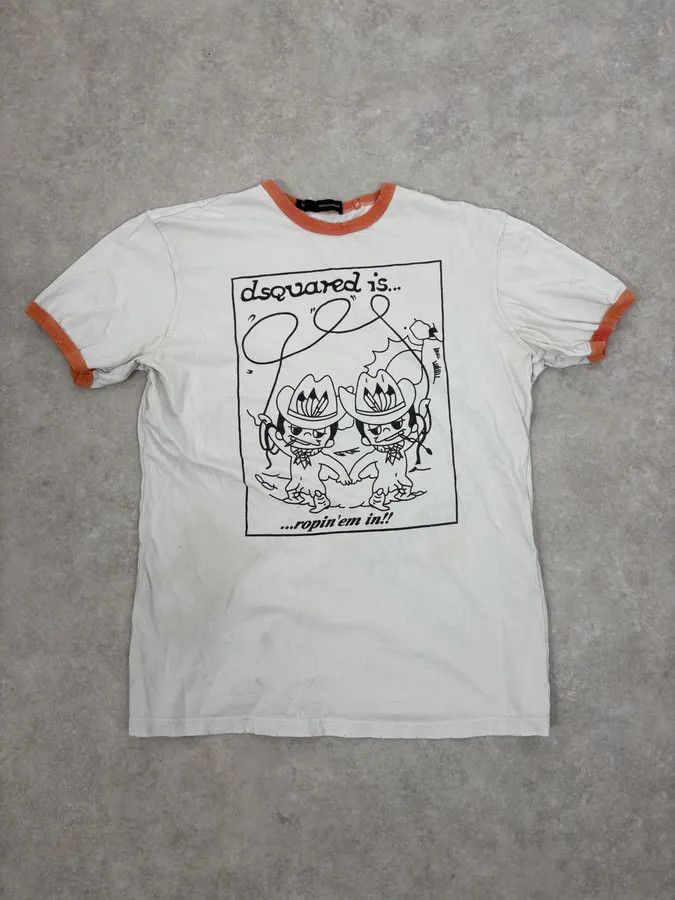Dsquared2 AW2006 Dsquared2 Mini Cowboy White T-Shirt Size US S / EU 44-46 / 1 - 1 Thumbnail