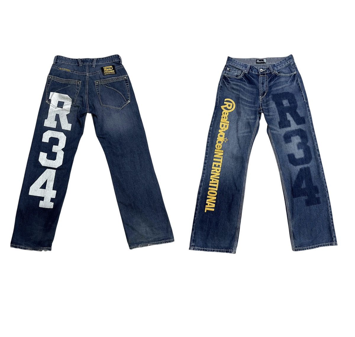 If Six Was Nine × Japanese Brand × PPFM Real B Voice Baggy Printed Jeans Size US 31 - 1 Thumbnail