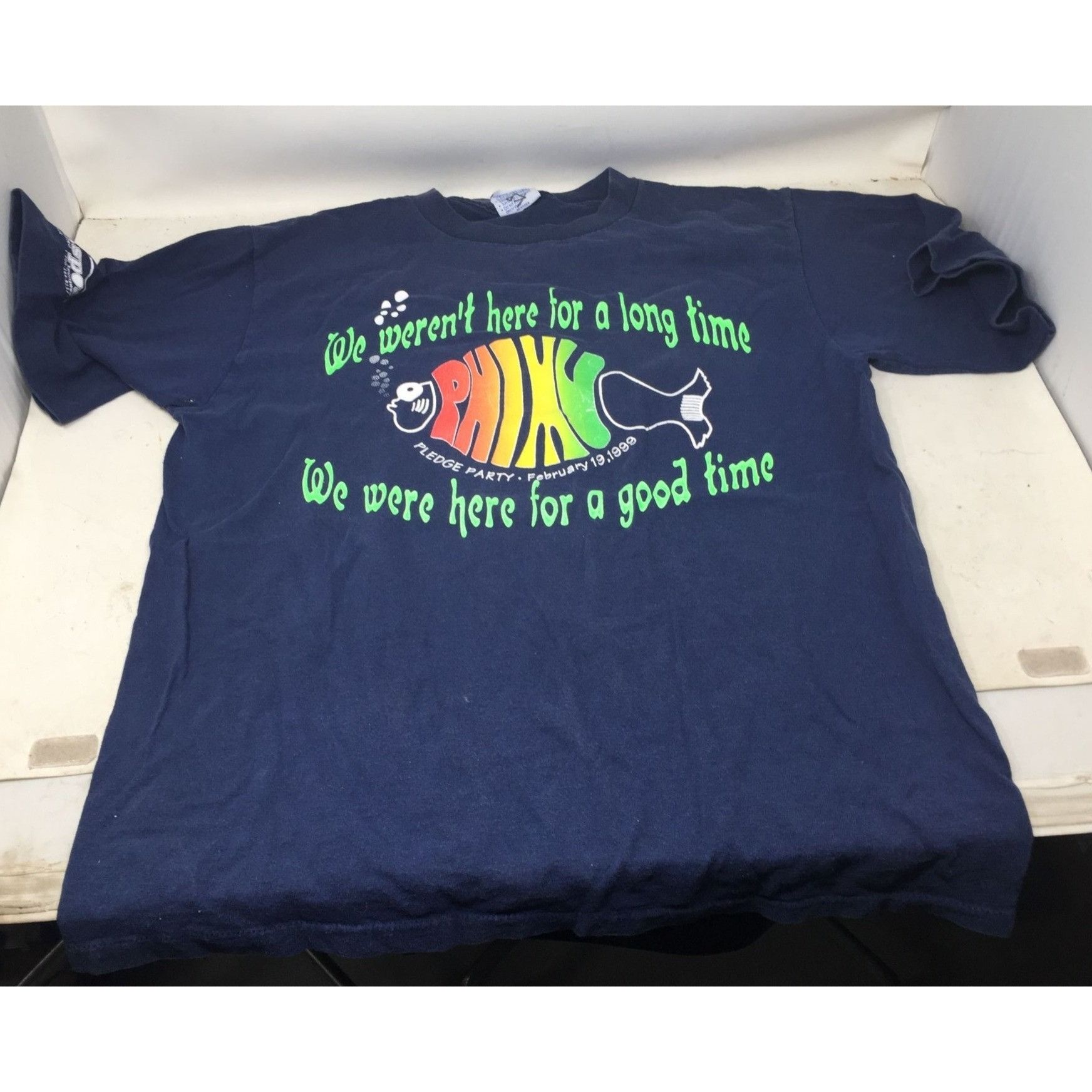 Other Womens PHI MU Navy Blue Cotton Tee Shirt Size Large Size L / US 10 / IT 46 - 1 Thumbnail