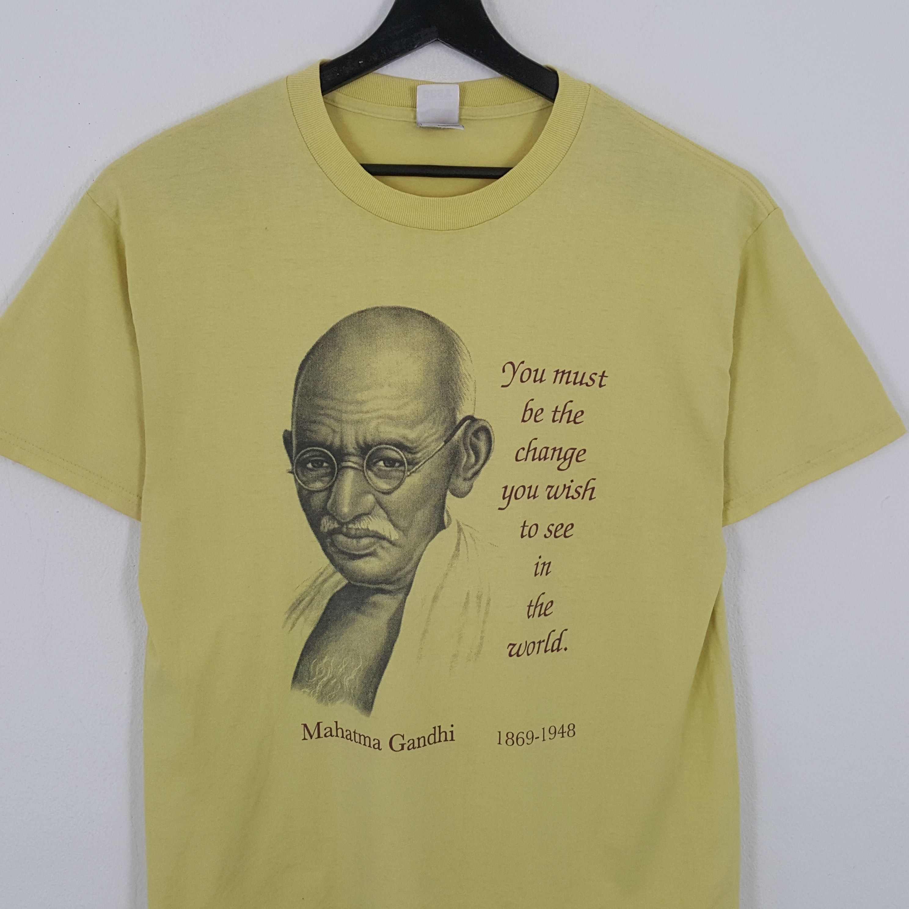 Vintage MAHATMA GANDHI Indian History Vintage Tshirt Size US L / EU 52-54 / 3 - 2 Thumbnail