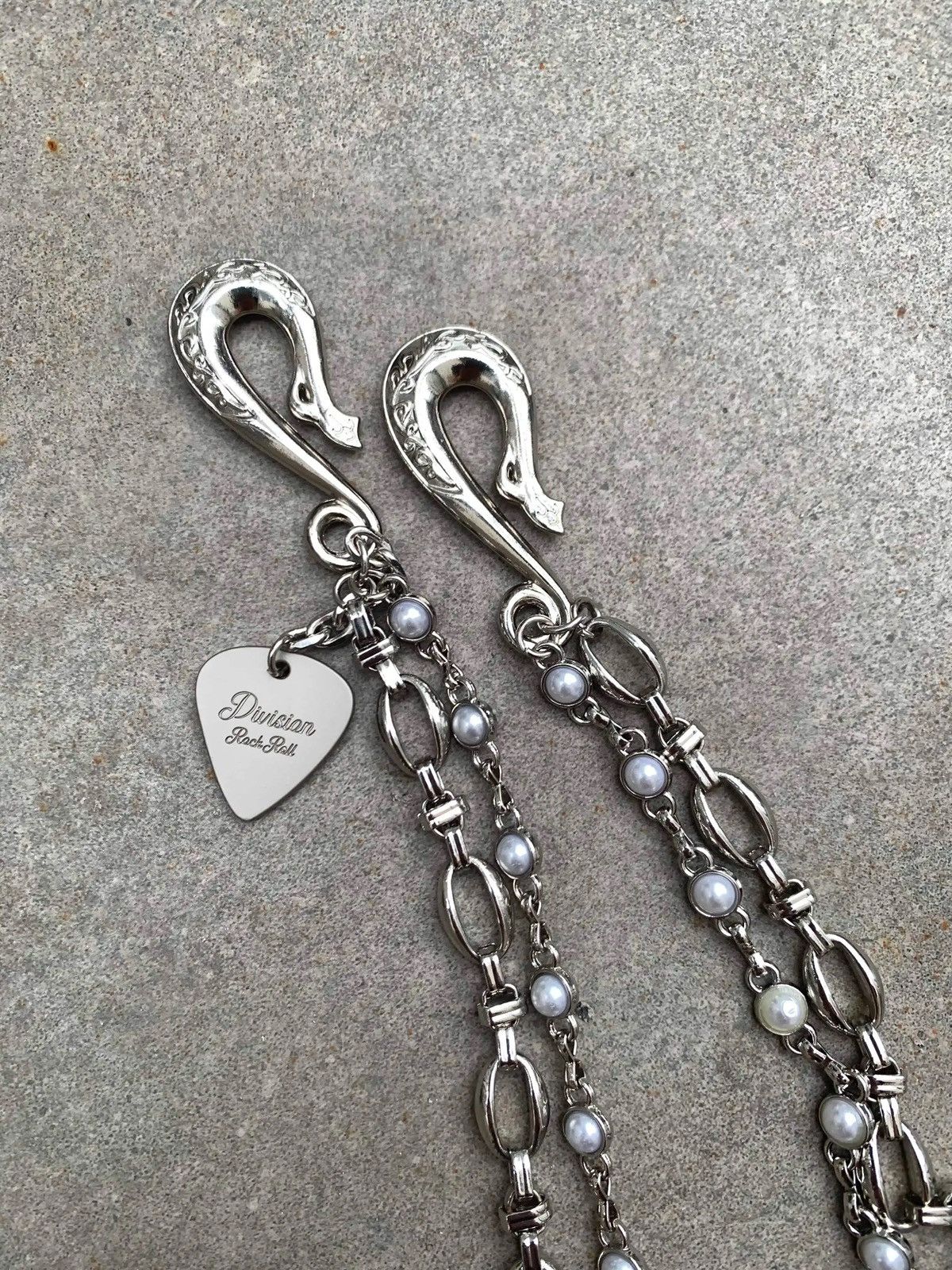 Vintage Carving Flowers Pearl Double Layer Waist Metal Wallet Chain Size ONE SIZE - 5 Thumbnail