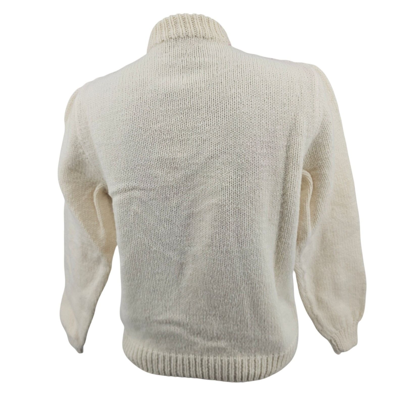 Vintage Vintage 70s Wool Ski Sweater Beige Pink Cabincore S 3848 Size S / US 4 / IT 40 - 2 Thumbnail