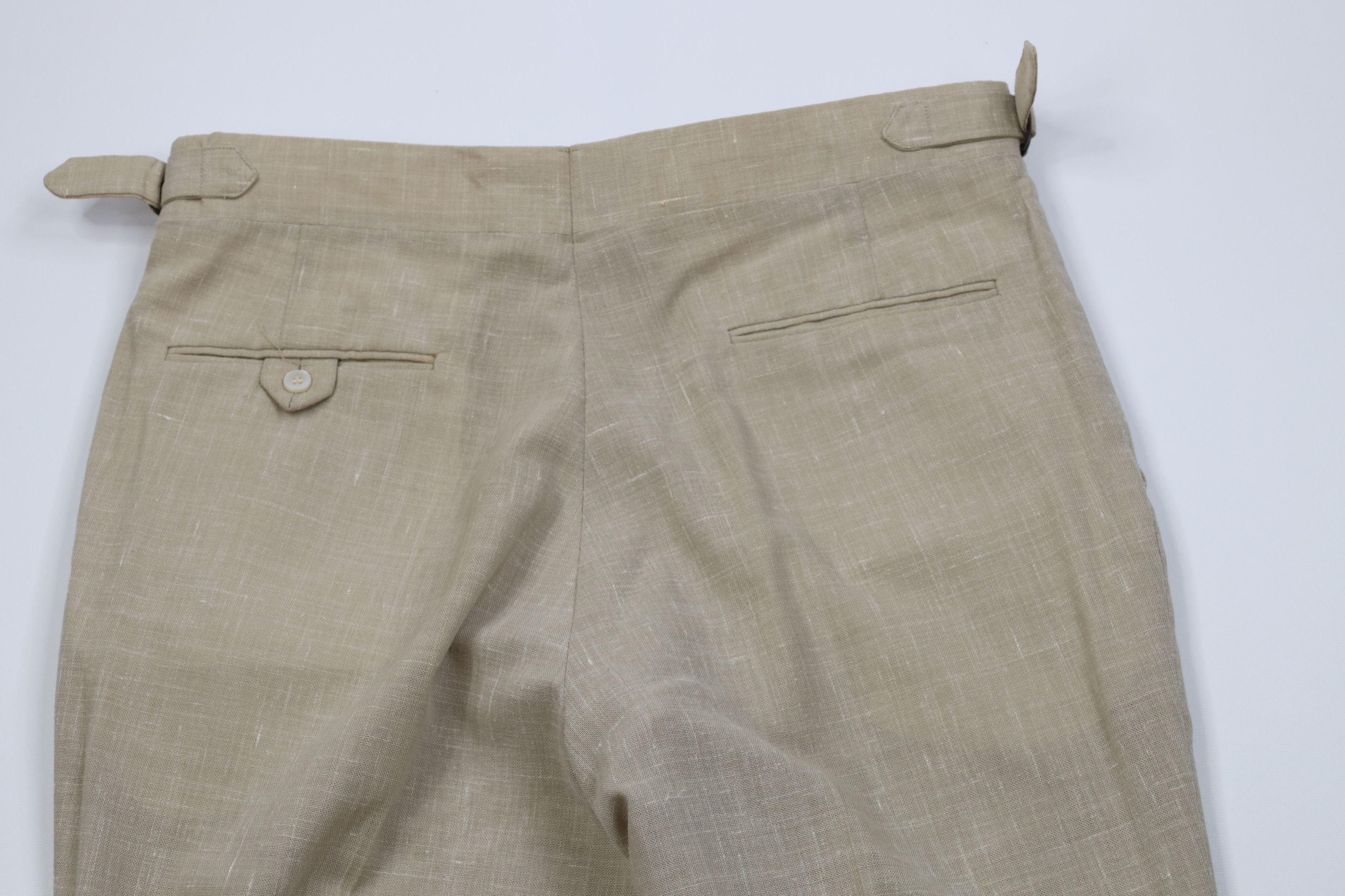 Vintage Vintage 70s Atomic Fleck Side Buckle Linen Wide Leg Pants Size US 34 / EU 50 - 11 Thumbnail