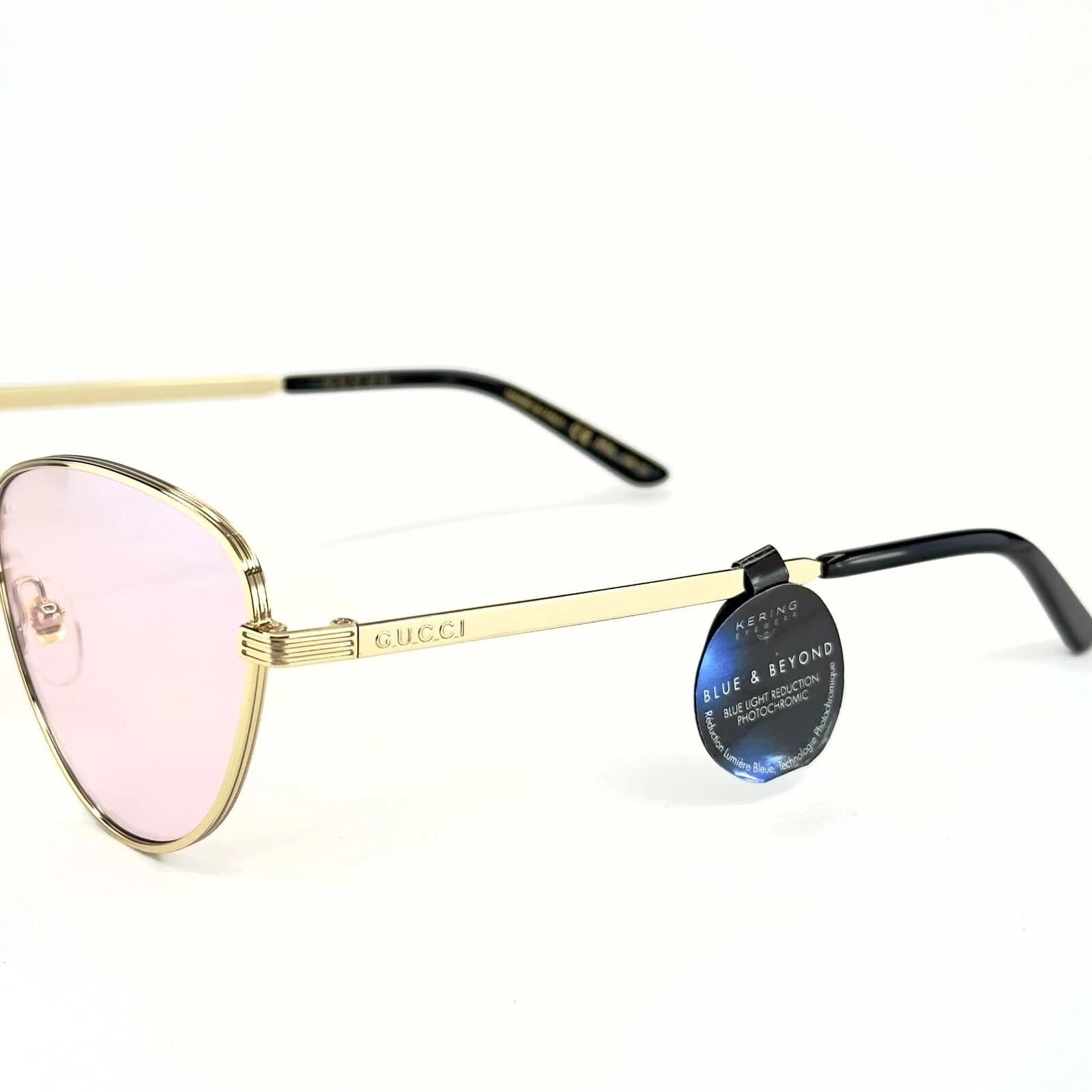 Gucci GUCCI GG0803S 0803 Gold Pink Photochromic 005 Sunglasses Size ONE SIZE - 5 Thumbnail