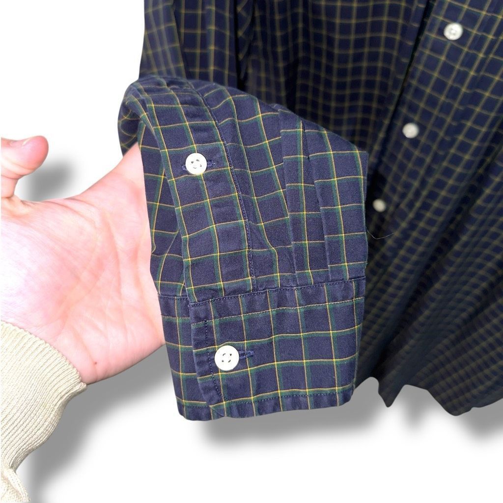 Polo Ralph Lauren Polo Ralph Lauren Navy & Green 2 Ply Oxford Button Down Shir Size US L / EU 52-54 / 3 - 4 Thumbnail