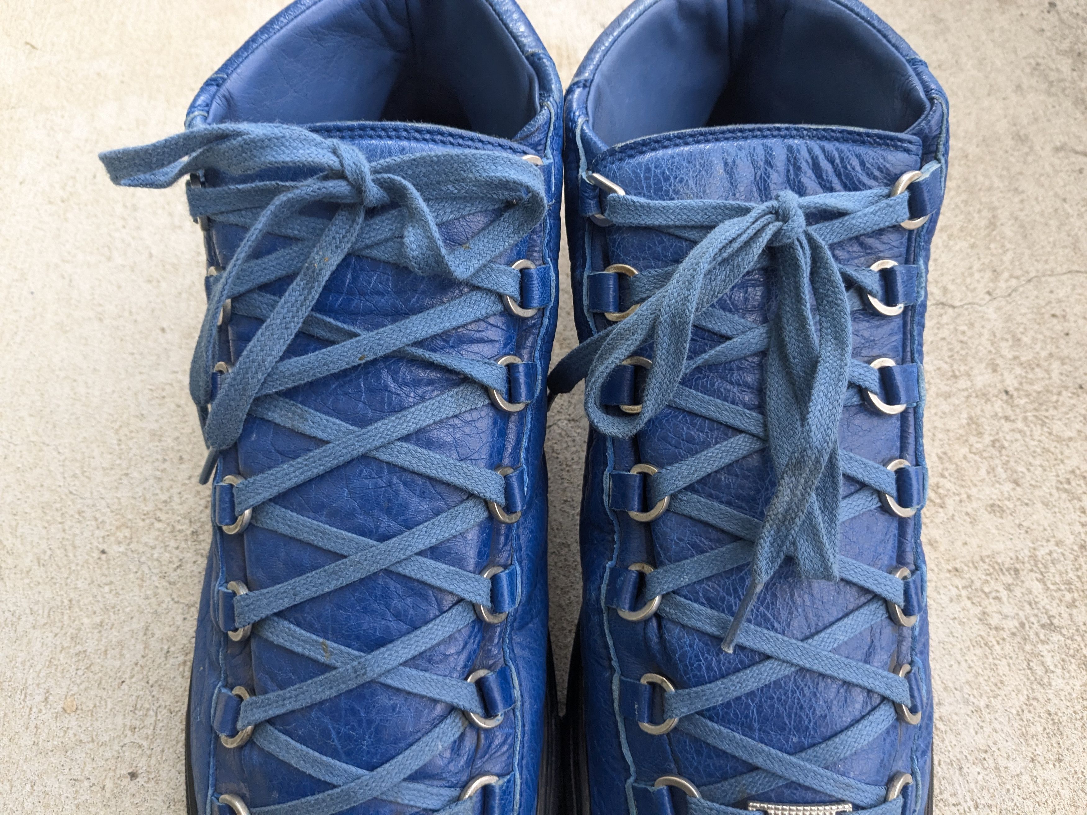 Balenciaga Balenciaga Arena Black Blue 12 Leather High Tops Size US 12 / EU 45 - 2 Thumbnail