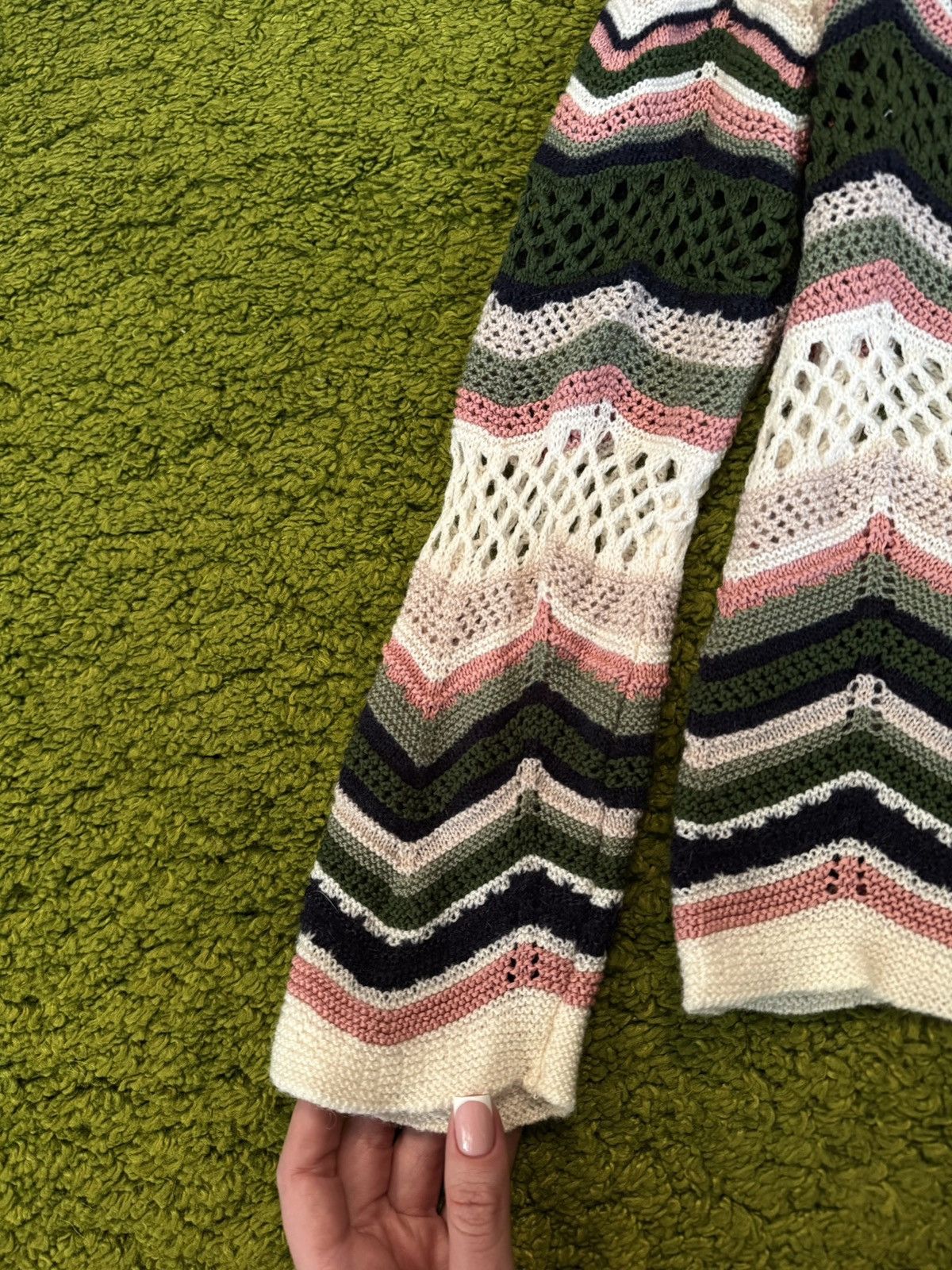 Missoni Missoni coloured zig zag pattern mohair wool blend sweater Size XS / US 0-2 / IT 36-38 - 3 Thumbnail