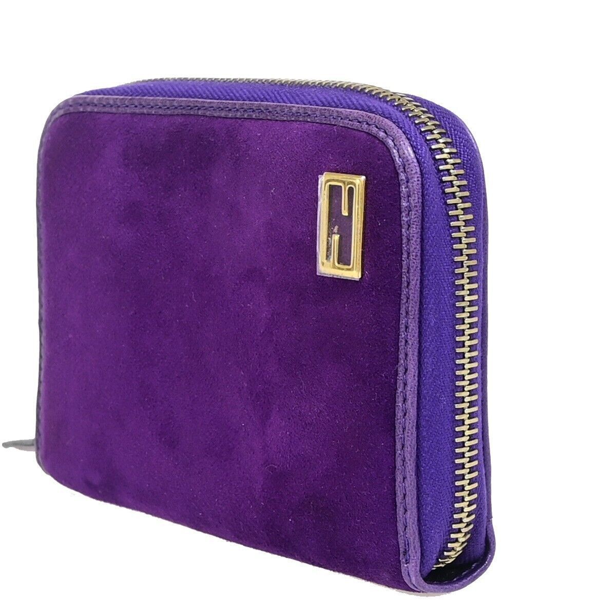 Fendi Zucca Purple Suede Wallet (Pre-Owned) Size ONE SIZE - 1 Thumbnail