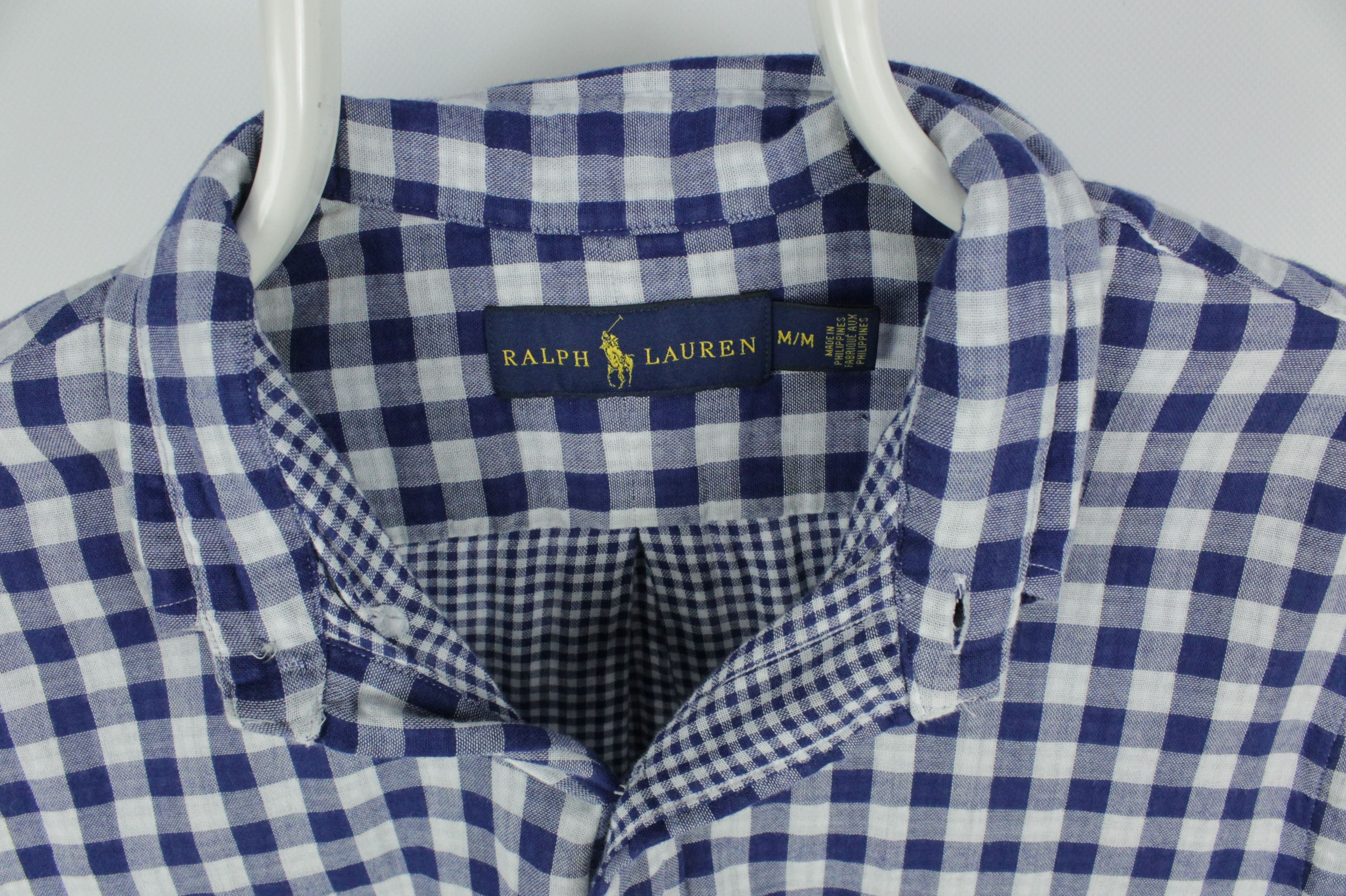 Polo Ralph Lauren × Ralph Lauren Polo Ralph Lauren Blue Checked Light Flannel Shirt Men's Size US M / EU 48-50 / 2 - 3 Thumbnail