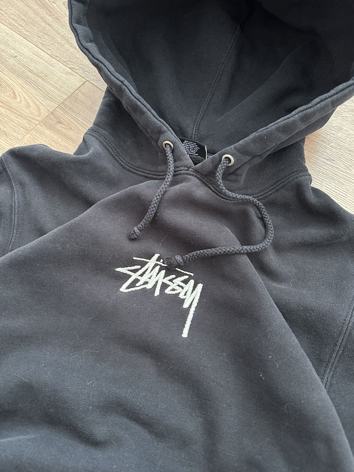 Stussy 🔥VINTAGE STUSSY EMBROIDERED CENTRE LOGO FADED HOODIE🔥 Size US M / EU 48-50 / 2 - 2 Thumbnail