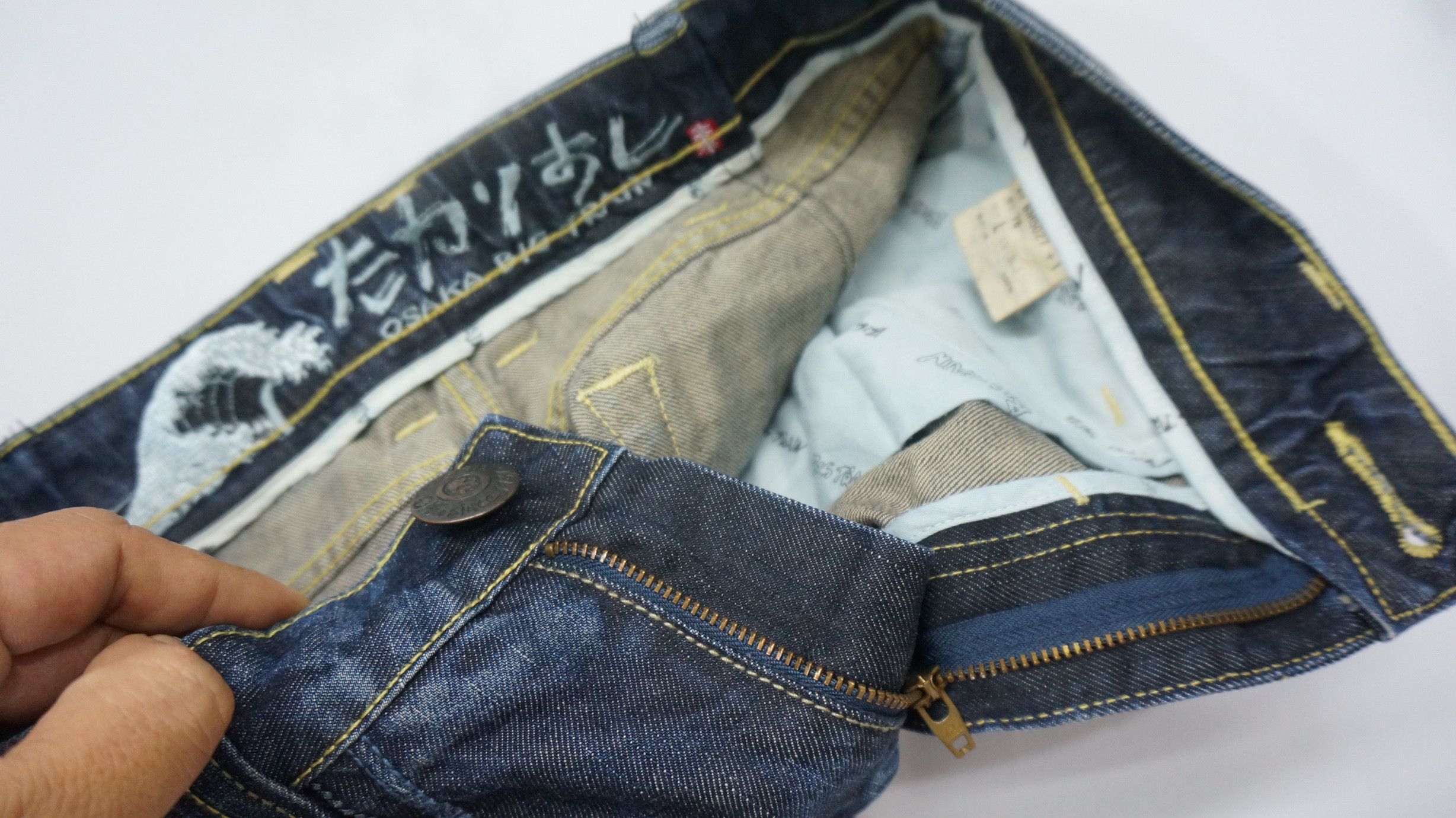 Japanese Brand Dope Japan OSAKA BIG TRAIN Baggy Clawmark Jeans Size US 28 / EU 44 - 12 Thumbnail