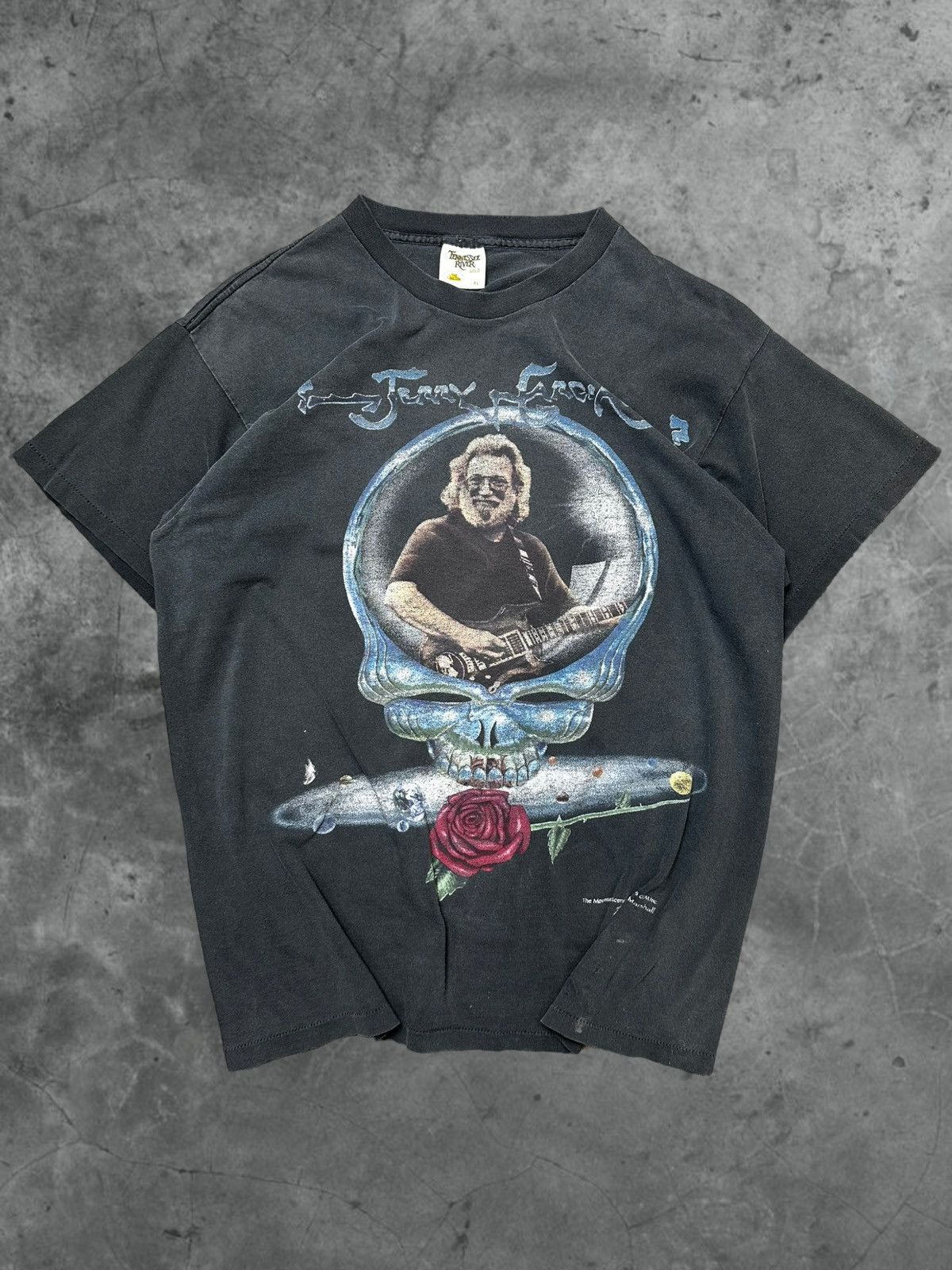 image of Band Tees x Grateful Dead Vintage 90’S Jerry Garcia Grateful Dead T-Shirt in Black, Men's (Size XL)