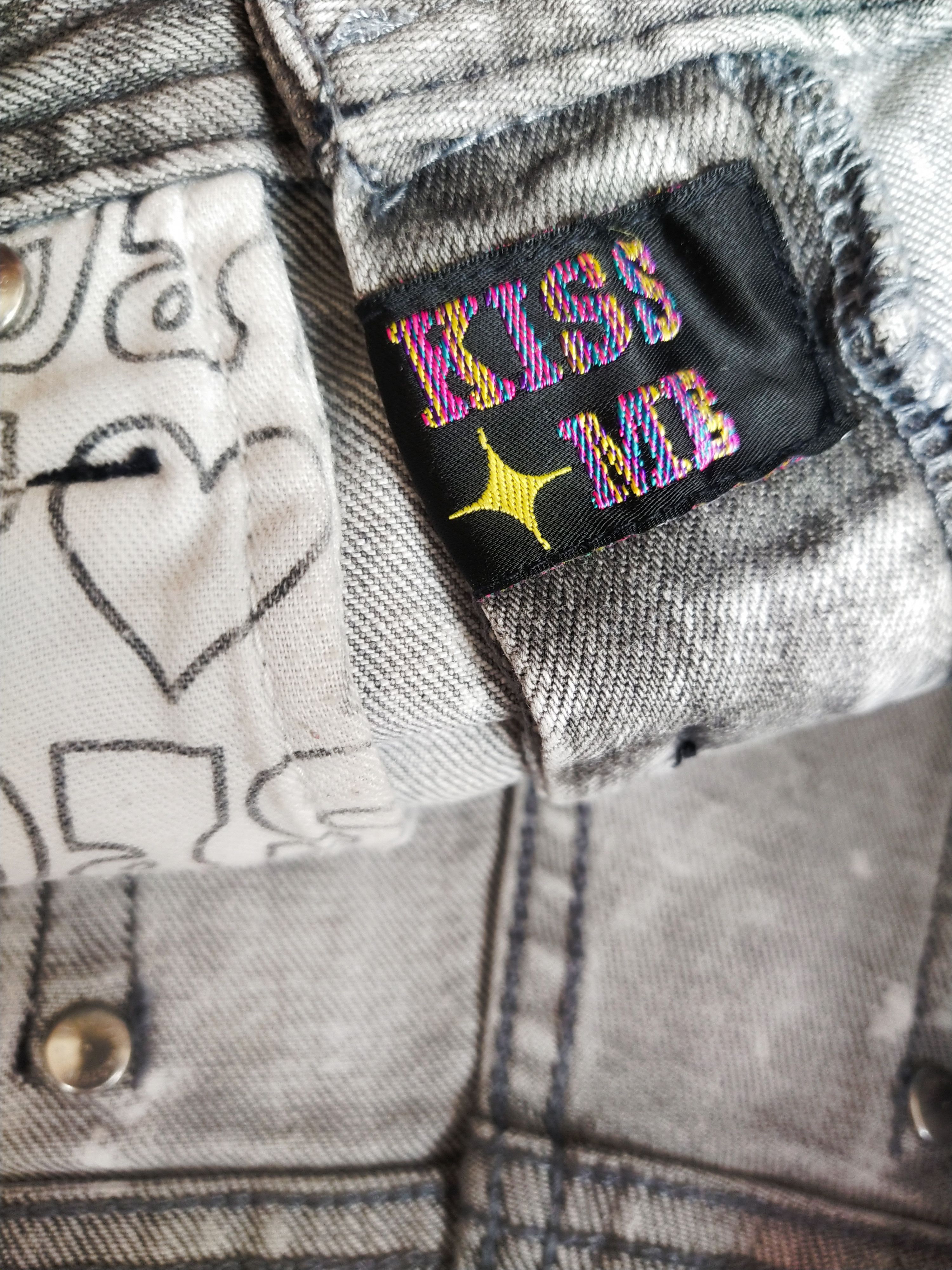 Hysteric Glamour 2000s Spiral Girl Acid Wash Graffiti Grunge Denim Shorts Y2K Size 29" - 9 Thumbnail