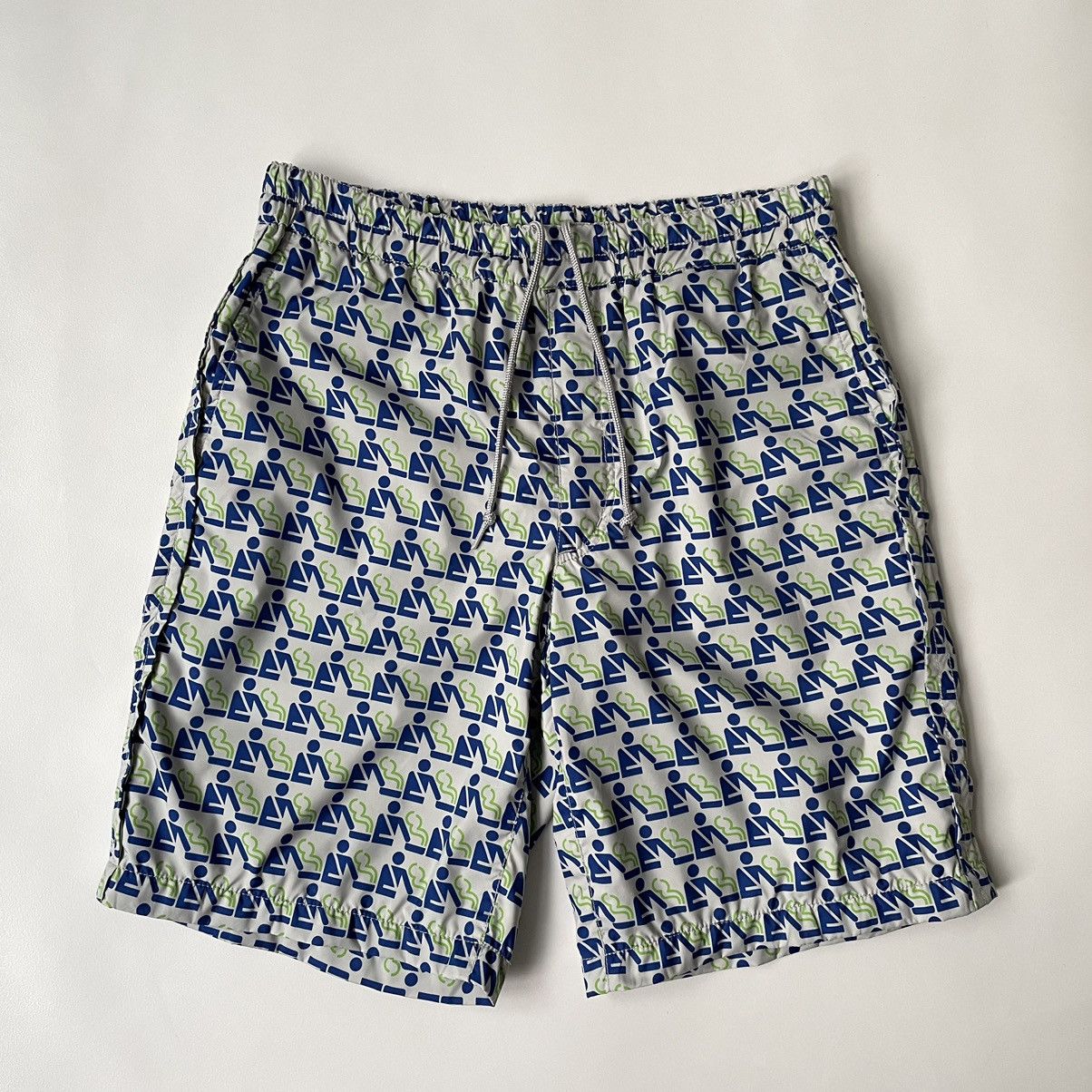 image of Comme Des Garcons ‘Cooking Print’ Nylon Utility Shorts, Men's (Size 32)